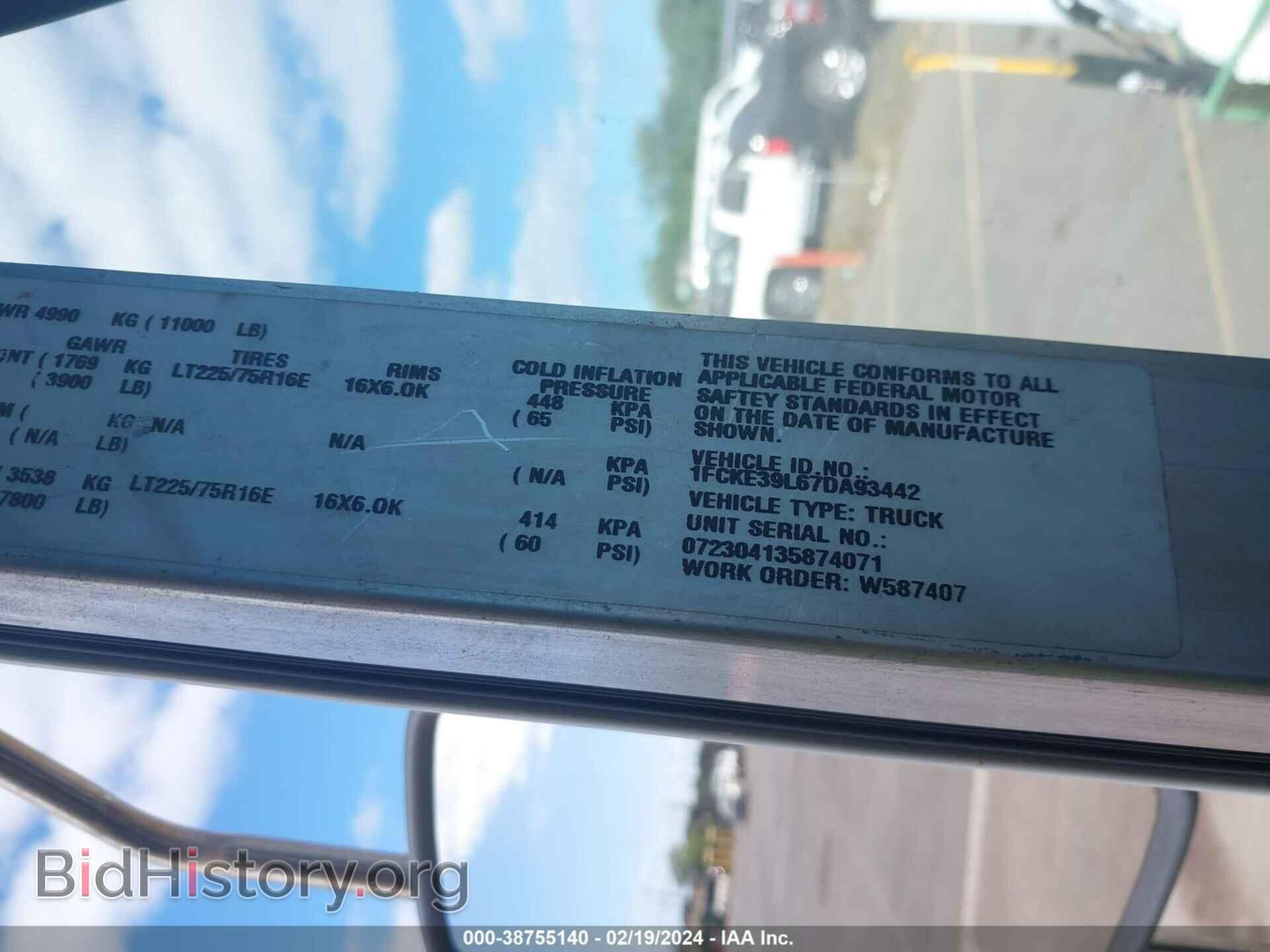 2007 FORD E-350 STRIPPED - VIN: 1FCKE39L67DA93442 - Фото 9