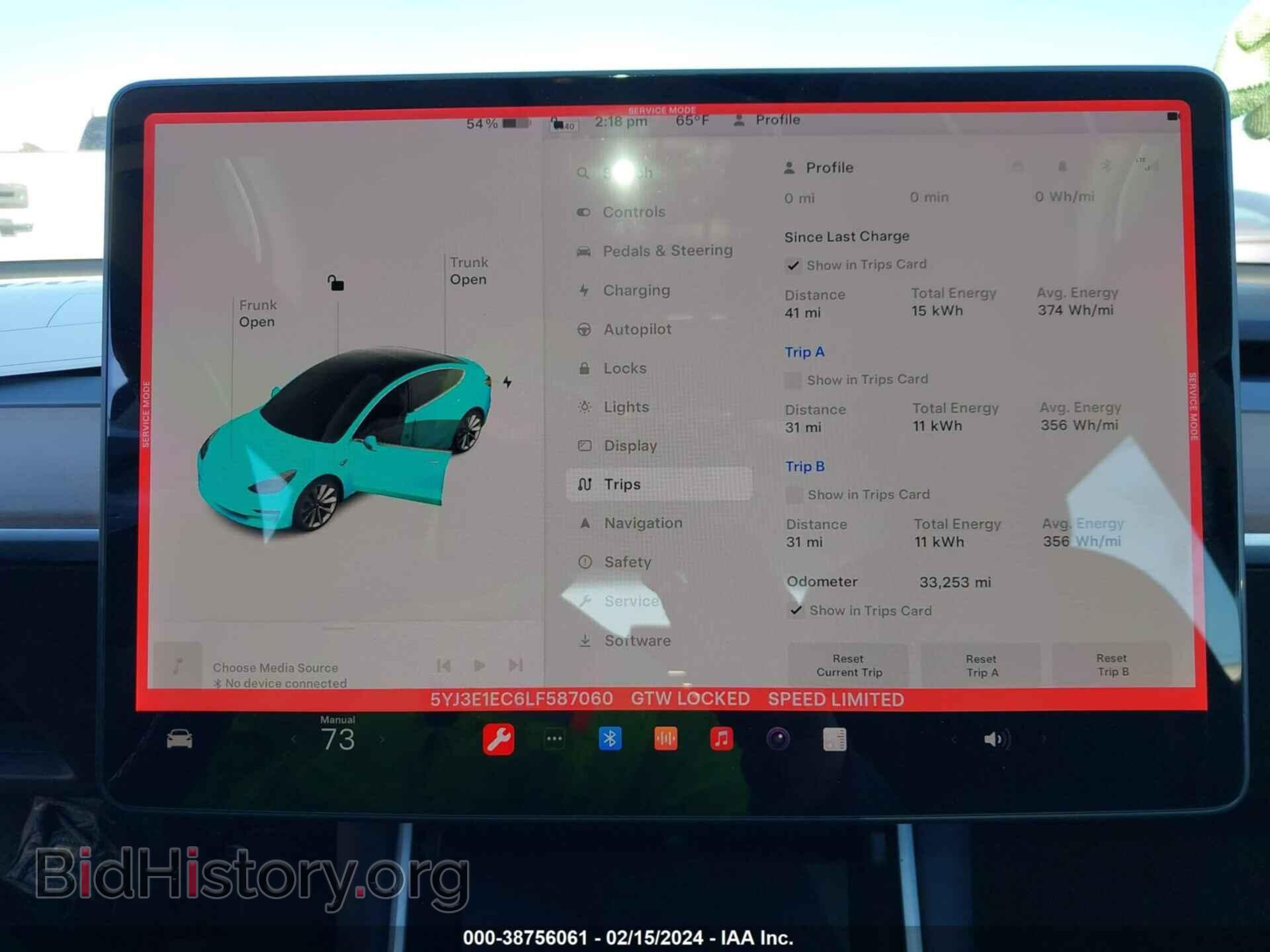 2020 TESLA MODEL 3 - VIN: 5YJ3E1EC6LF587060 - Фото 7