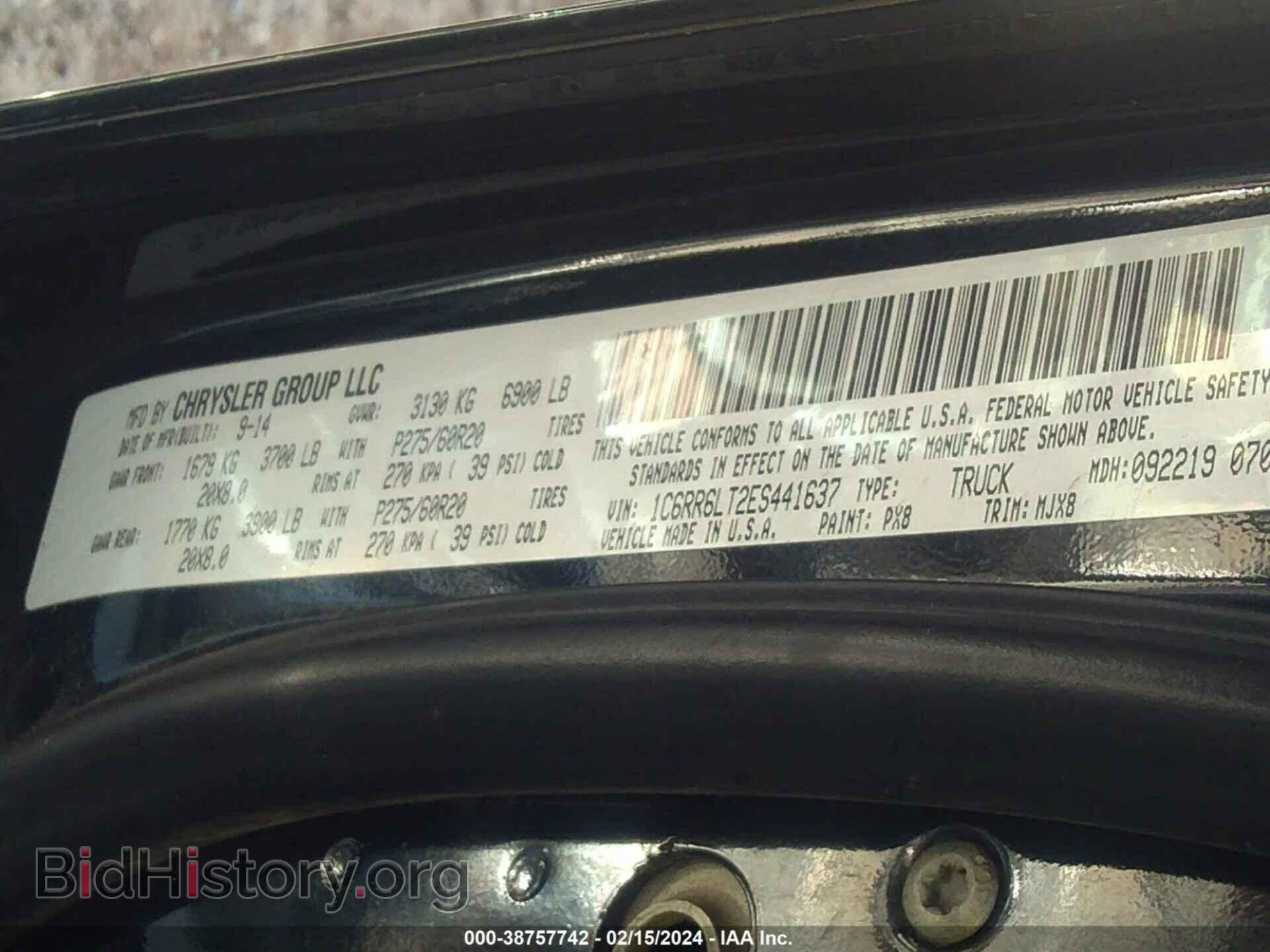 2014 RAM 1500 - VIN: 1C6RR6LT2ES441637 - Photo 9