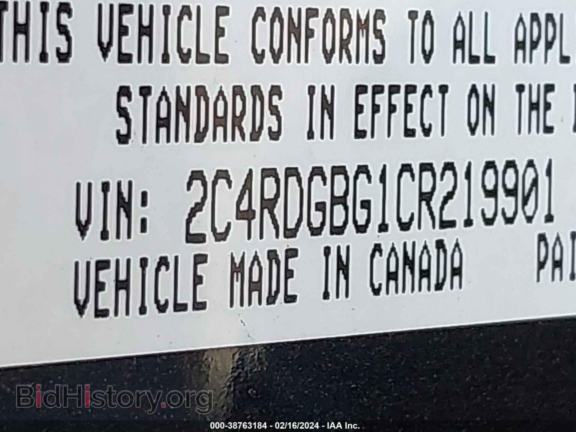 2012 DODGE GRAND CARAVAN - VIN: 2C4RDGBG1CR219901 - Фото 9