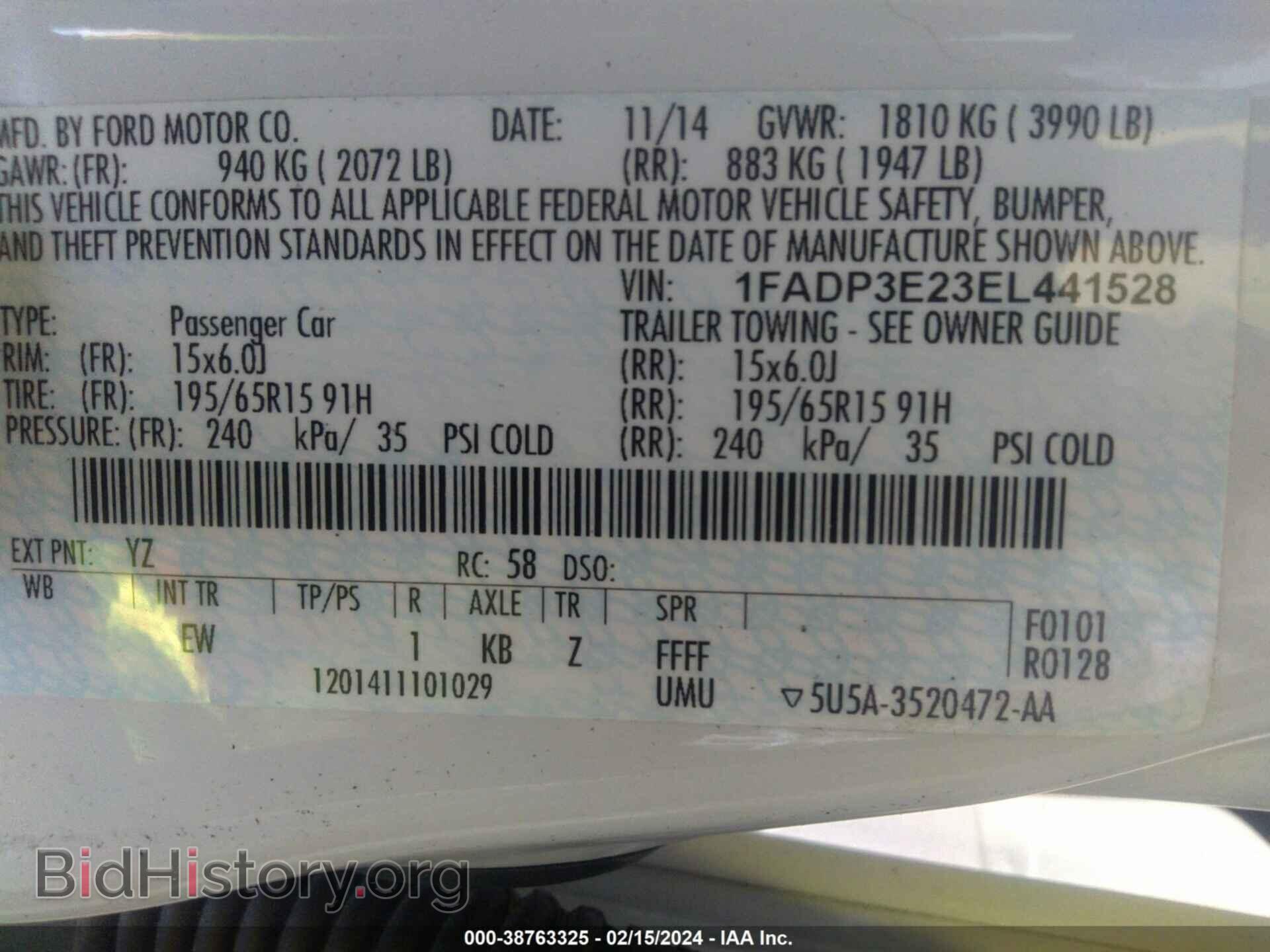 2014 FORD FOCUS - VIN: 1FADP3E23EL441528 - Photo 9
