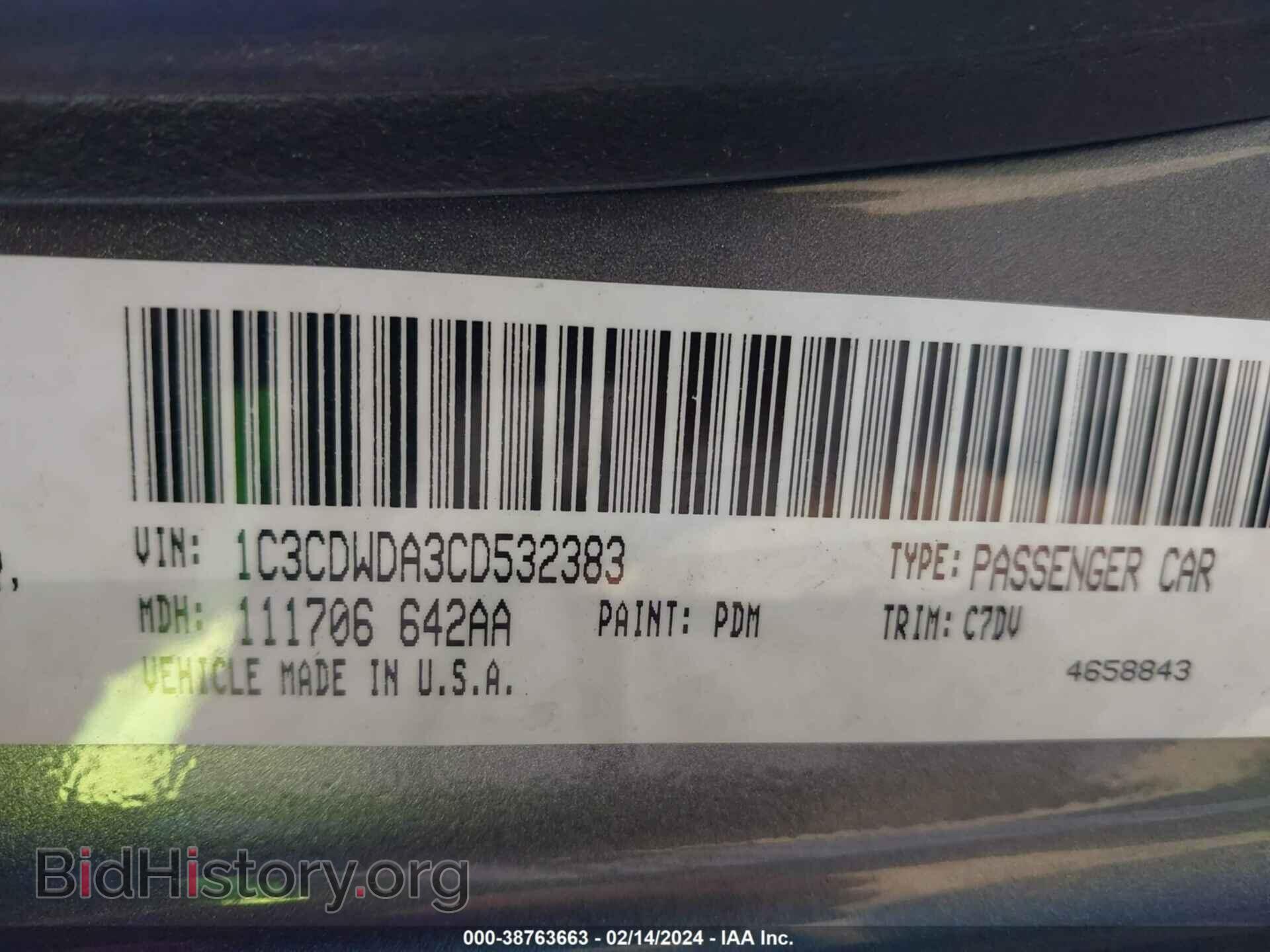 2012 DODGE CALIBER - VIN: 1C3CDWDA3CD532383 - Photo 9