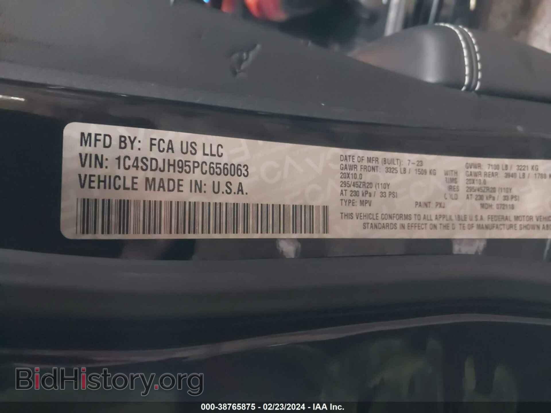 2023 DODGE DURANGO - VIN: 1C4SDJH95PC656063 - Photo 9