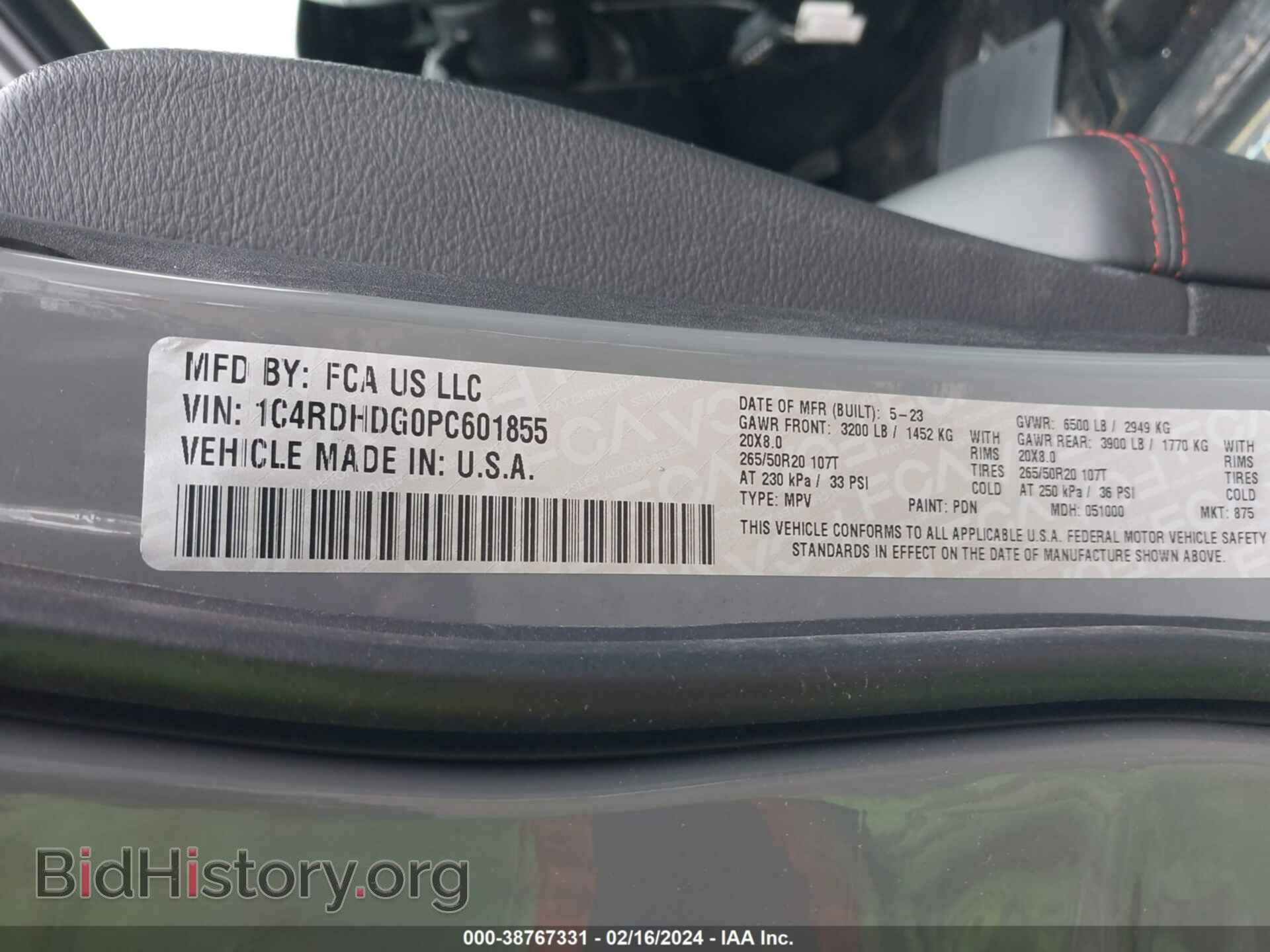 2023 DODGE DURANGO - VIN: 1C4RDHDG0PC601855 - Photo 9