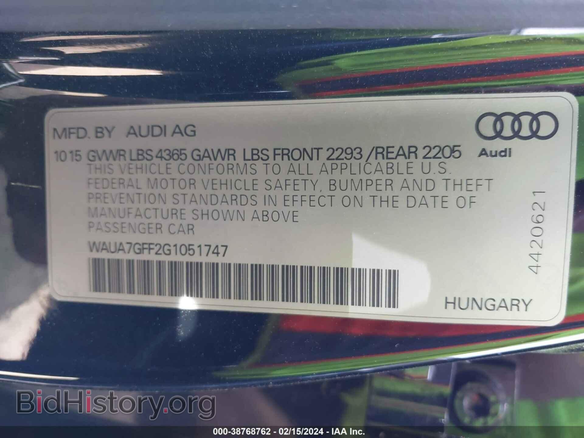 2016 AUDI A3 - VIN: WAUA7GFF2G1051747 - Фото 9