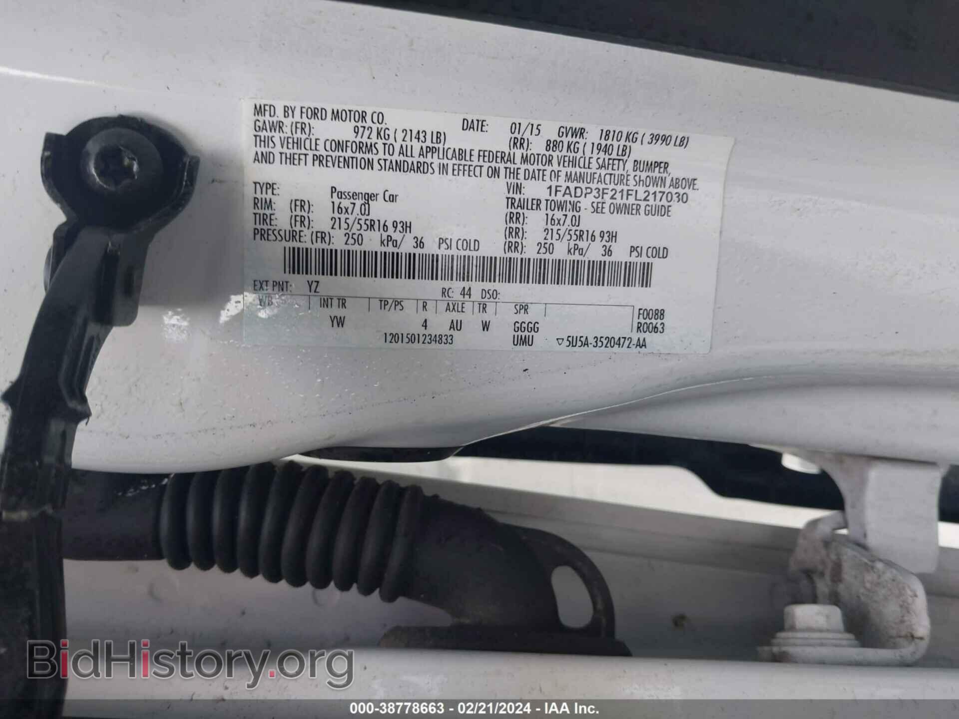 2015 FORD FOCUS - VIN: 1FADP3F21FL217030 - Photo 9