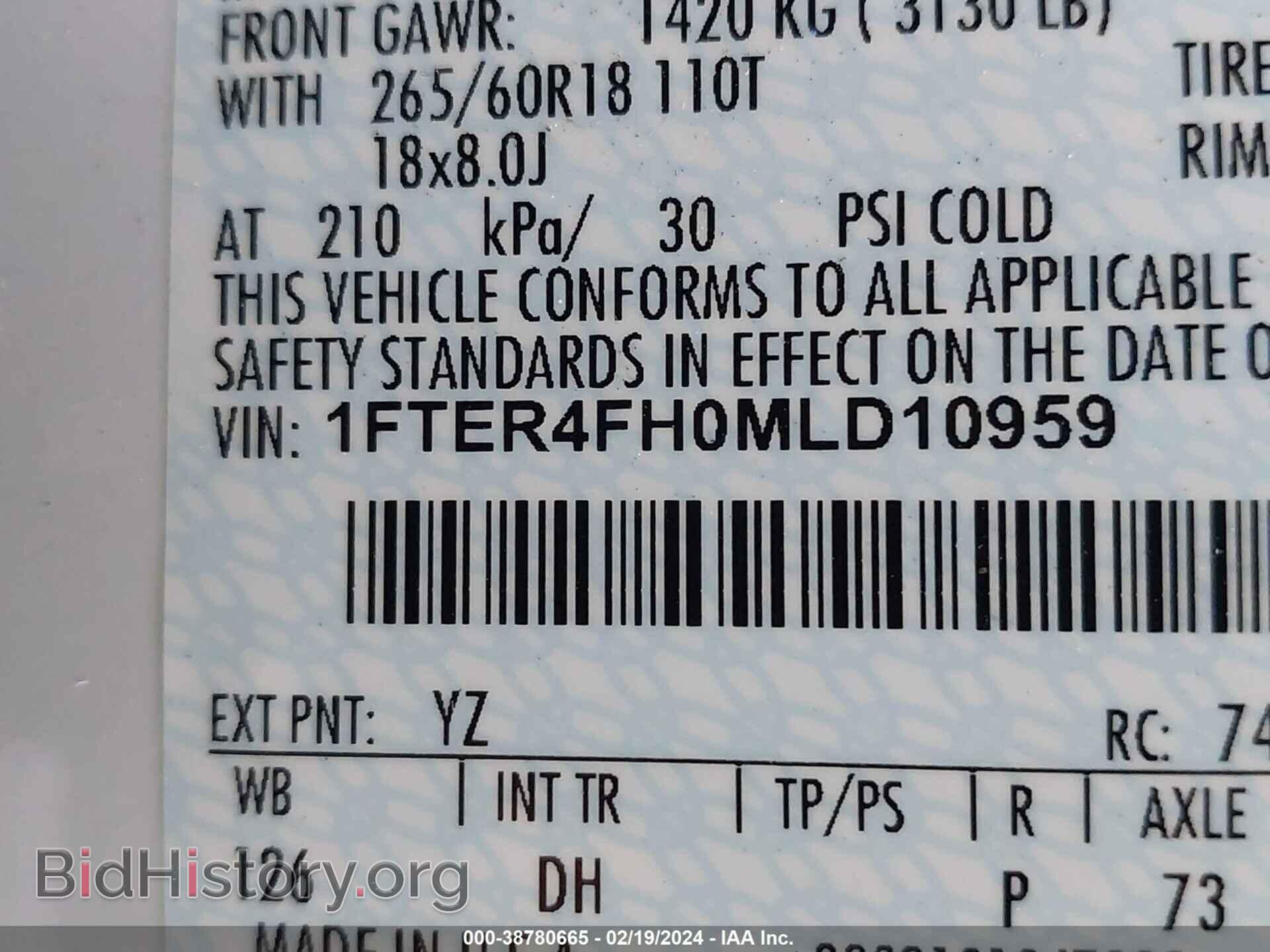 2021 FORD RANGER - VIN: 1FTER4FH0MLD10959 - Фото 9