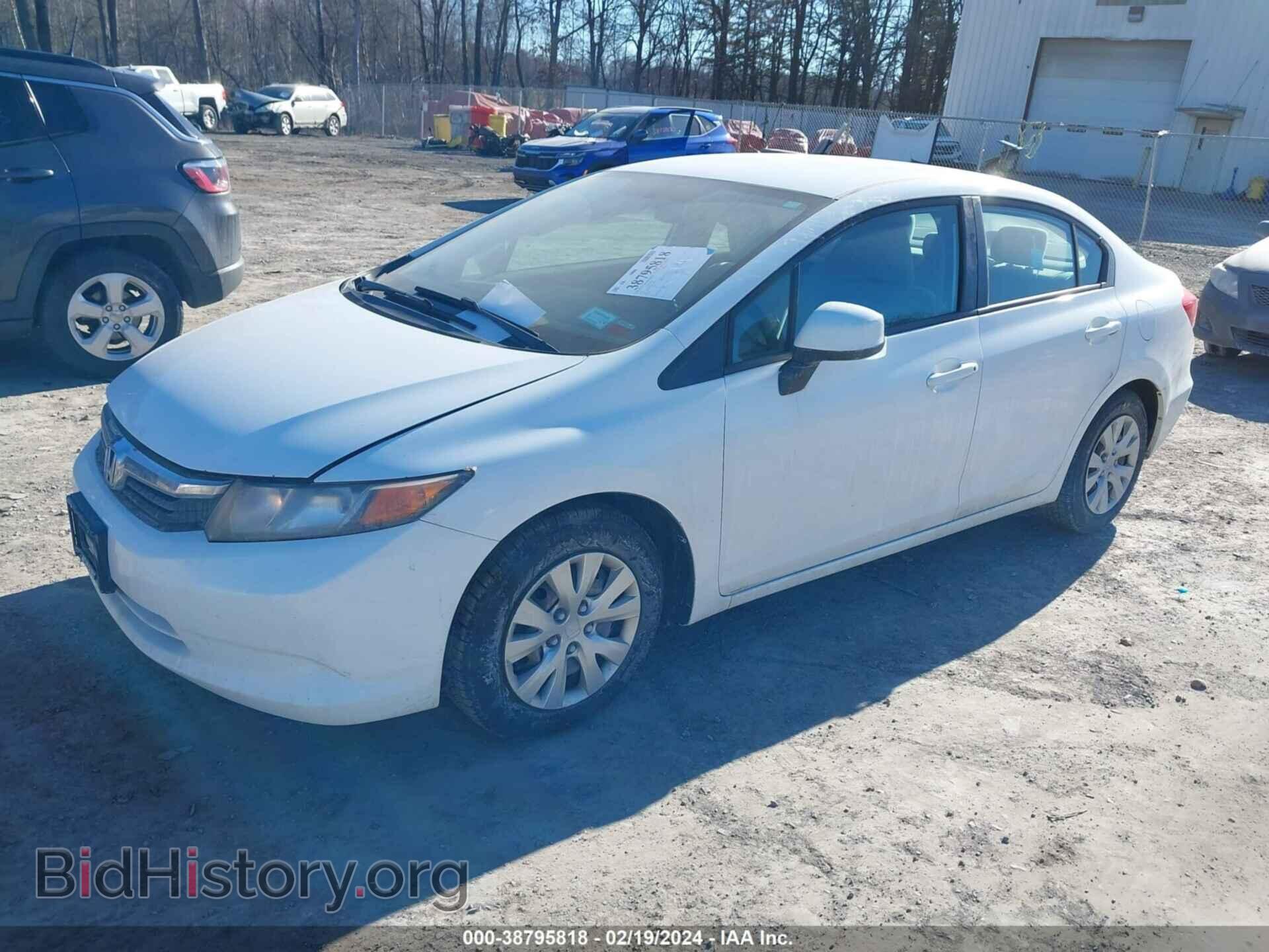 2012 HONDA CIVIC - VIN: 2HGFB2F54CH565114 - Фото 2