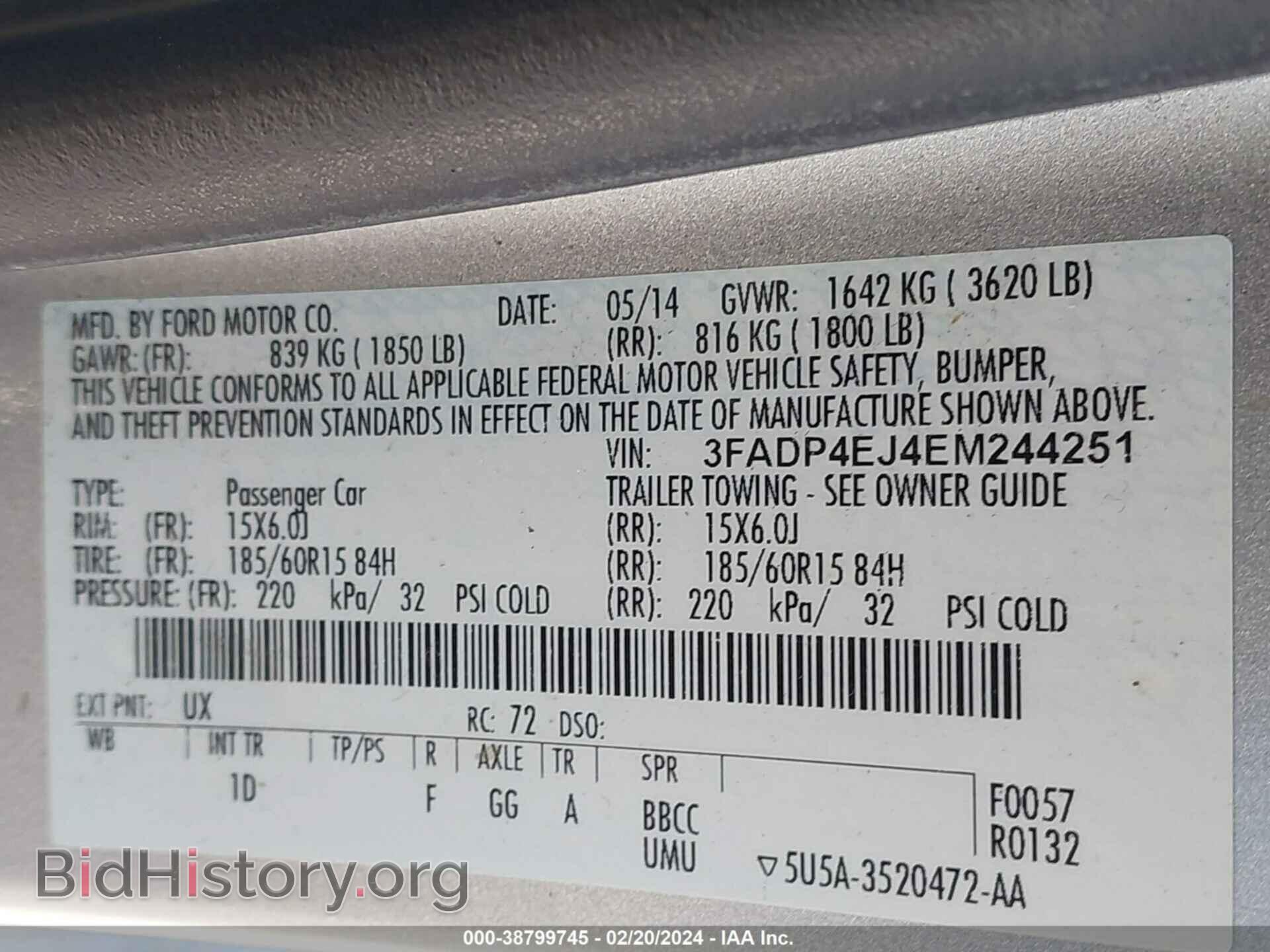 2014 FORD FIESTA - VIN: 3FADP4EJ4EM244251 - Photo 9