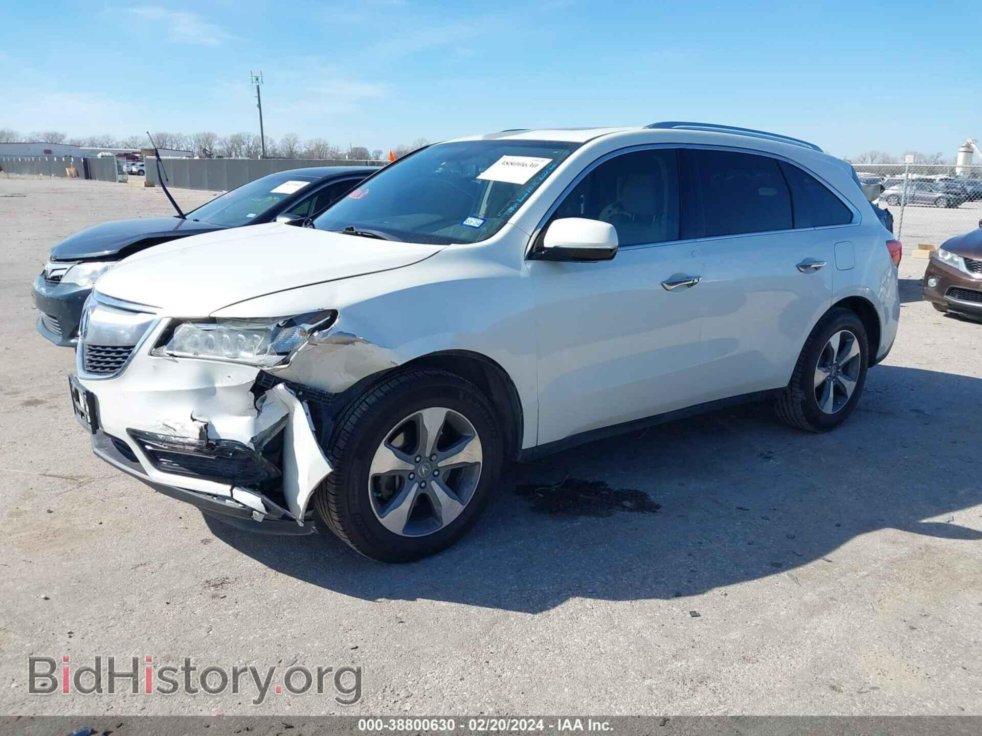2014 ACURA MDX - VIN: 5FRYD3H27EB014385 - Фото 2