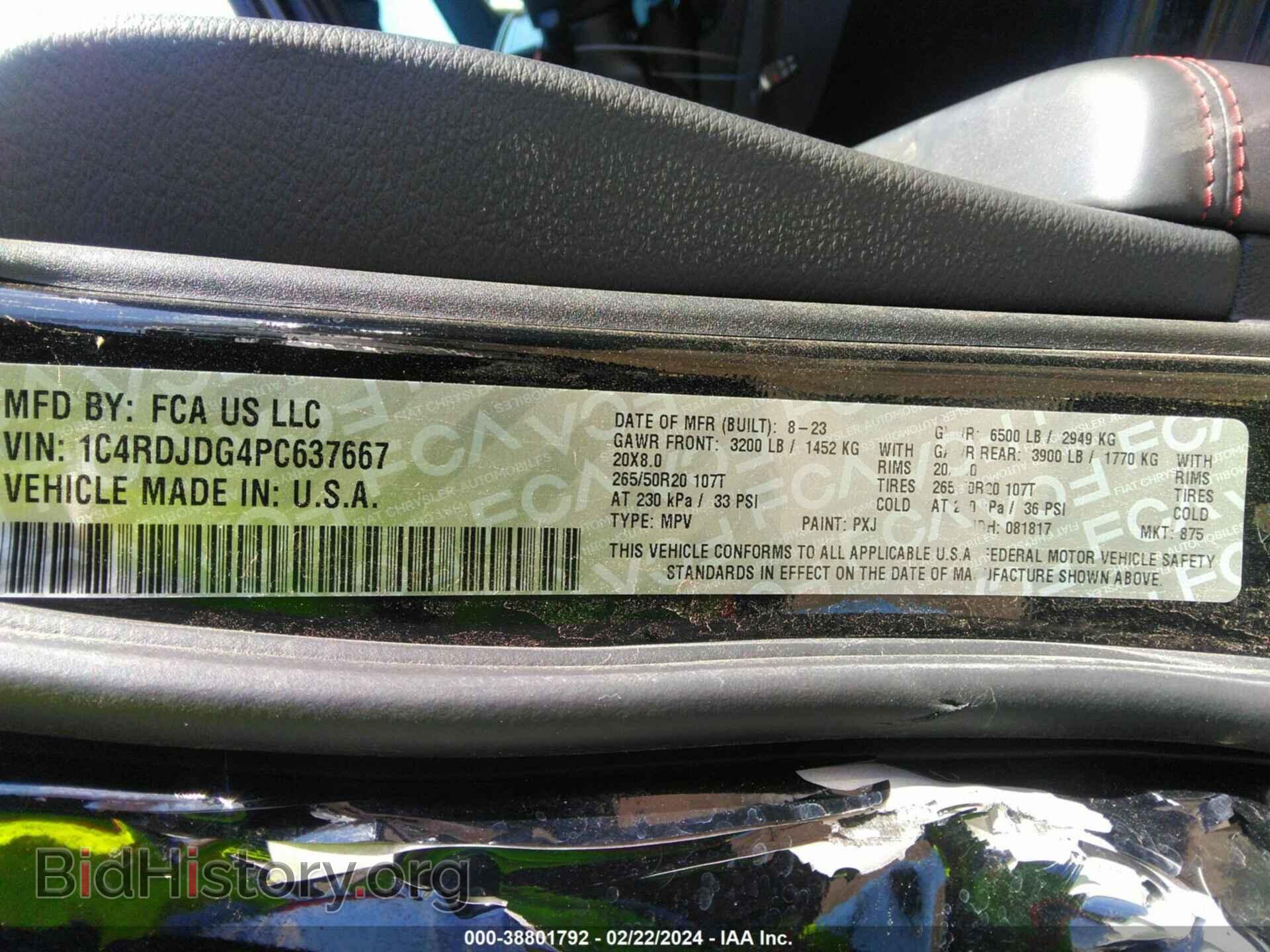2023 DODGE DURANGO - VIN: 1C4RDJDG4PC637667 - Фото 9