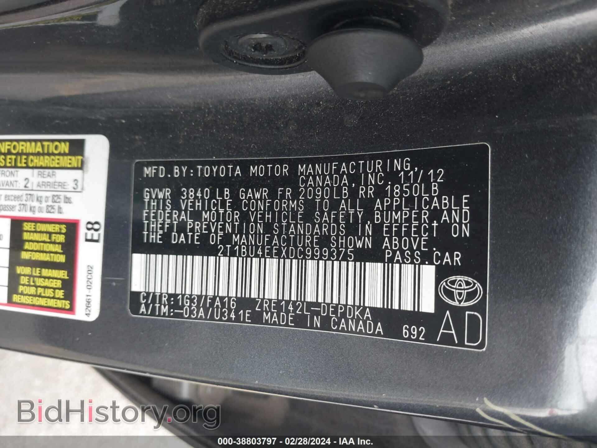 2013 TOYOTA COROLLA - VIN: 2T1BU4EEXDC999375 - Photo 9