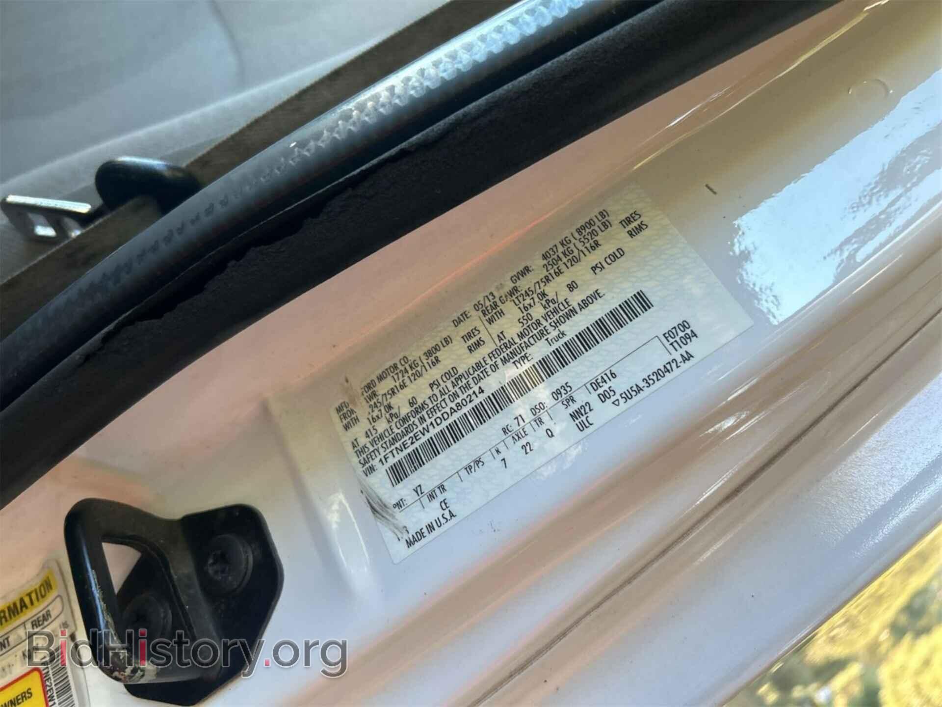 2013 FORD E-250 - VIN: 1FTNE2EW1DDA80214 - Фото 5