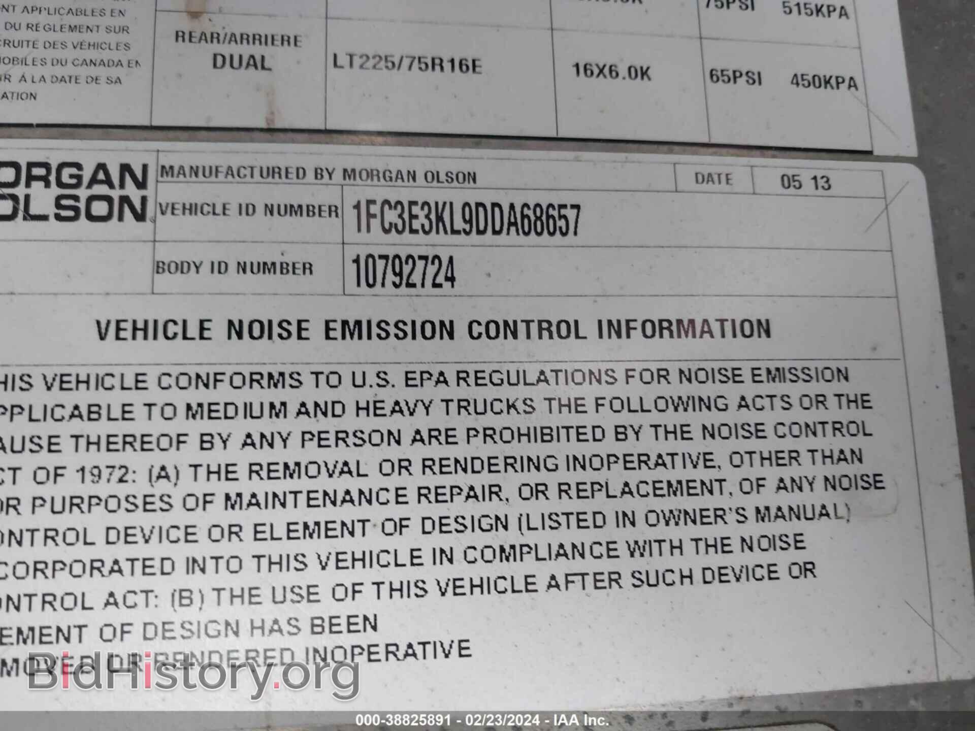 2013 FORD E-350 STRIPPED - VIN: 1FC3E3KL9DDA68657 - Photo 9