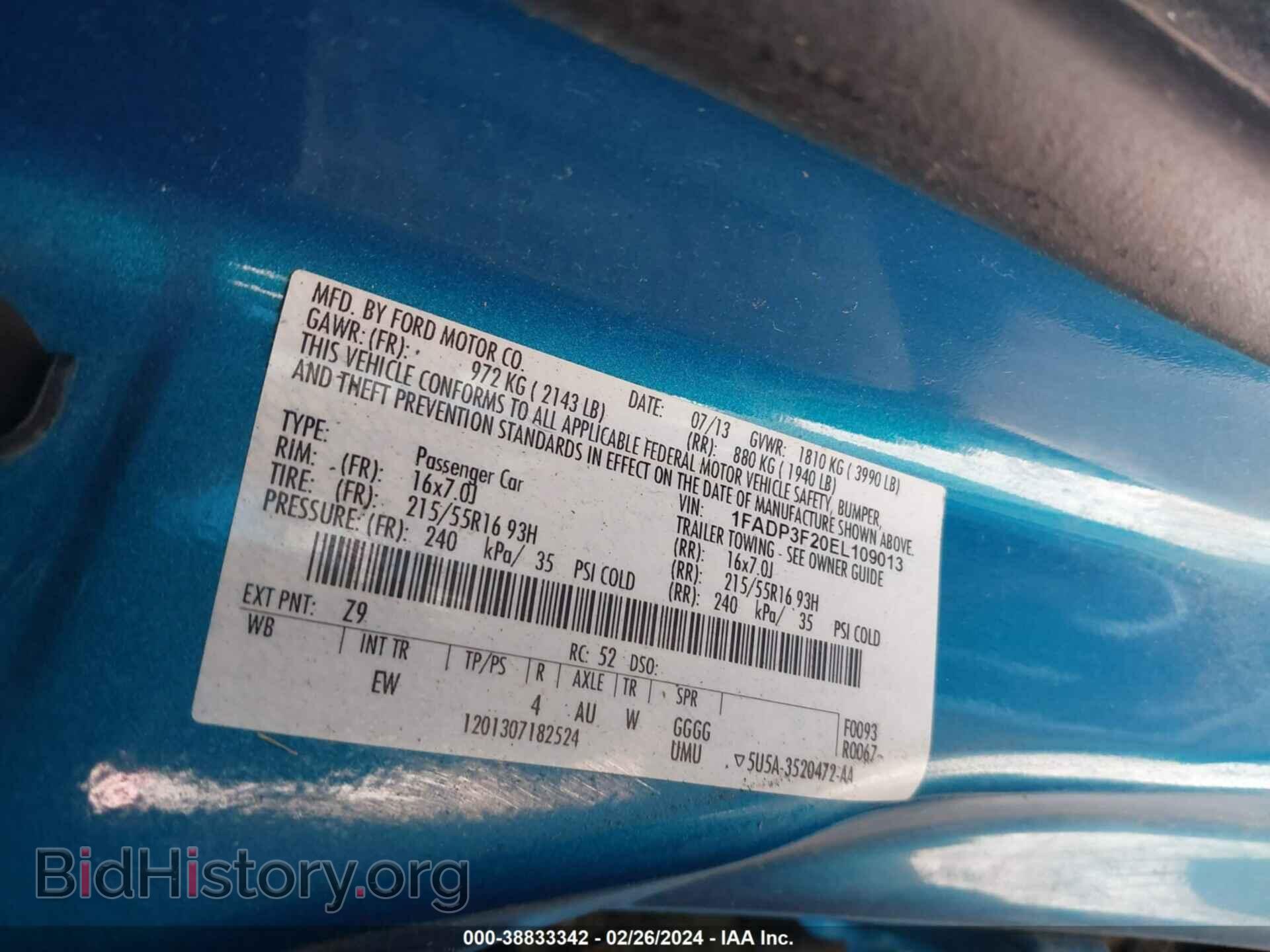 2014 FORD FOCUS - VIN: 1FADP3F20EL109013 - Photo 9