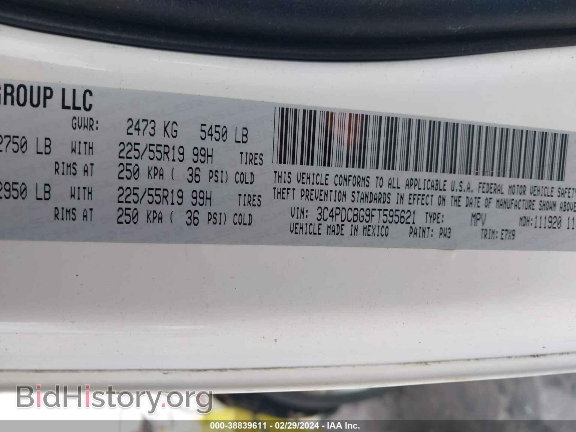 2015 DODGE JOURNEY - VIN: 3C4PDCBG9FT595621 - Photo 9