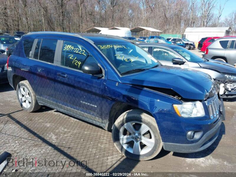 2012 Jeep COMPASS Sport (VIN 1C4NJDBB7CD599159) — фото 1 из 13, IAAI, повреждение: передняя часть