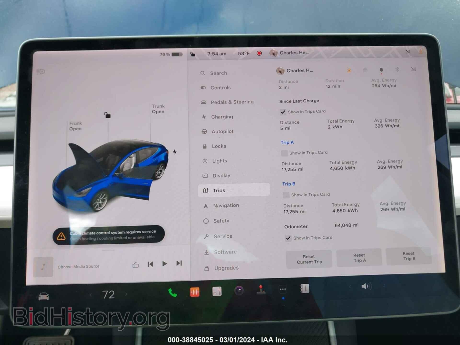 2019 TESLA MODEL 3 - VIN: 5YJ3E1EA2KF486109 - Фото 7