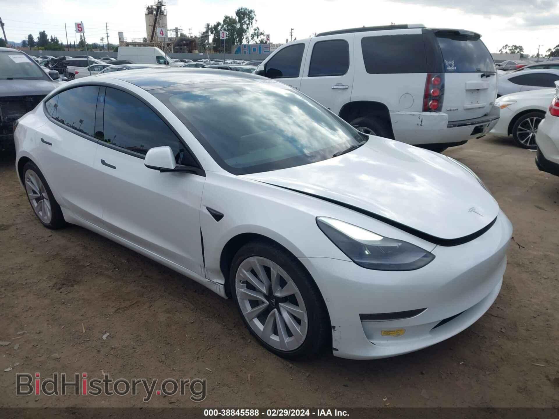 Фотография 5YJ3E1EB0NF273334 - TESLA MODEL 3 2022
