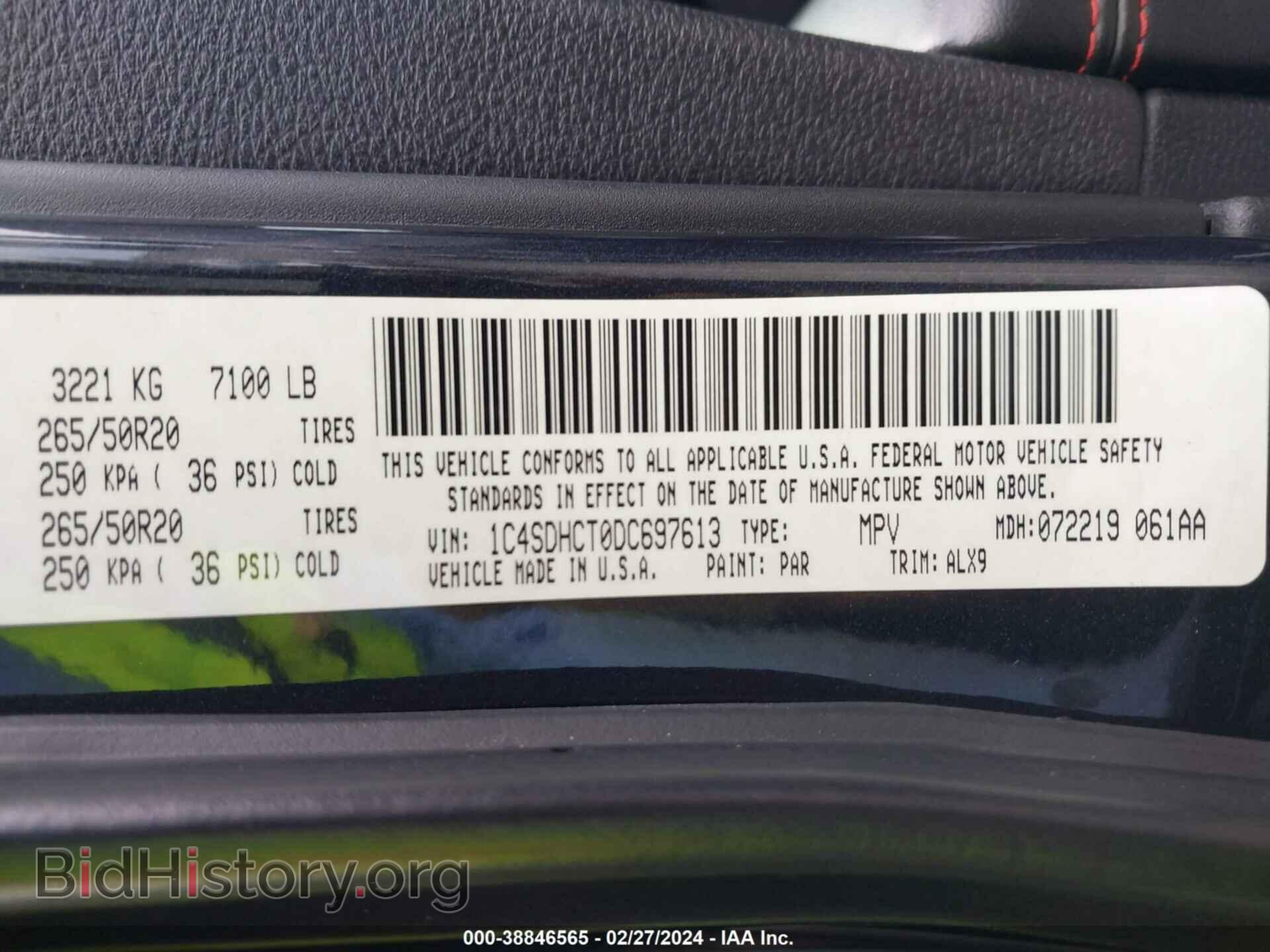 2013 DODGE DURANGO - VIN: 1C4SDHCT0DC697613 - Photo 9