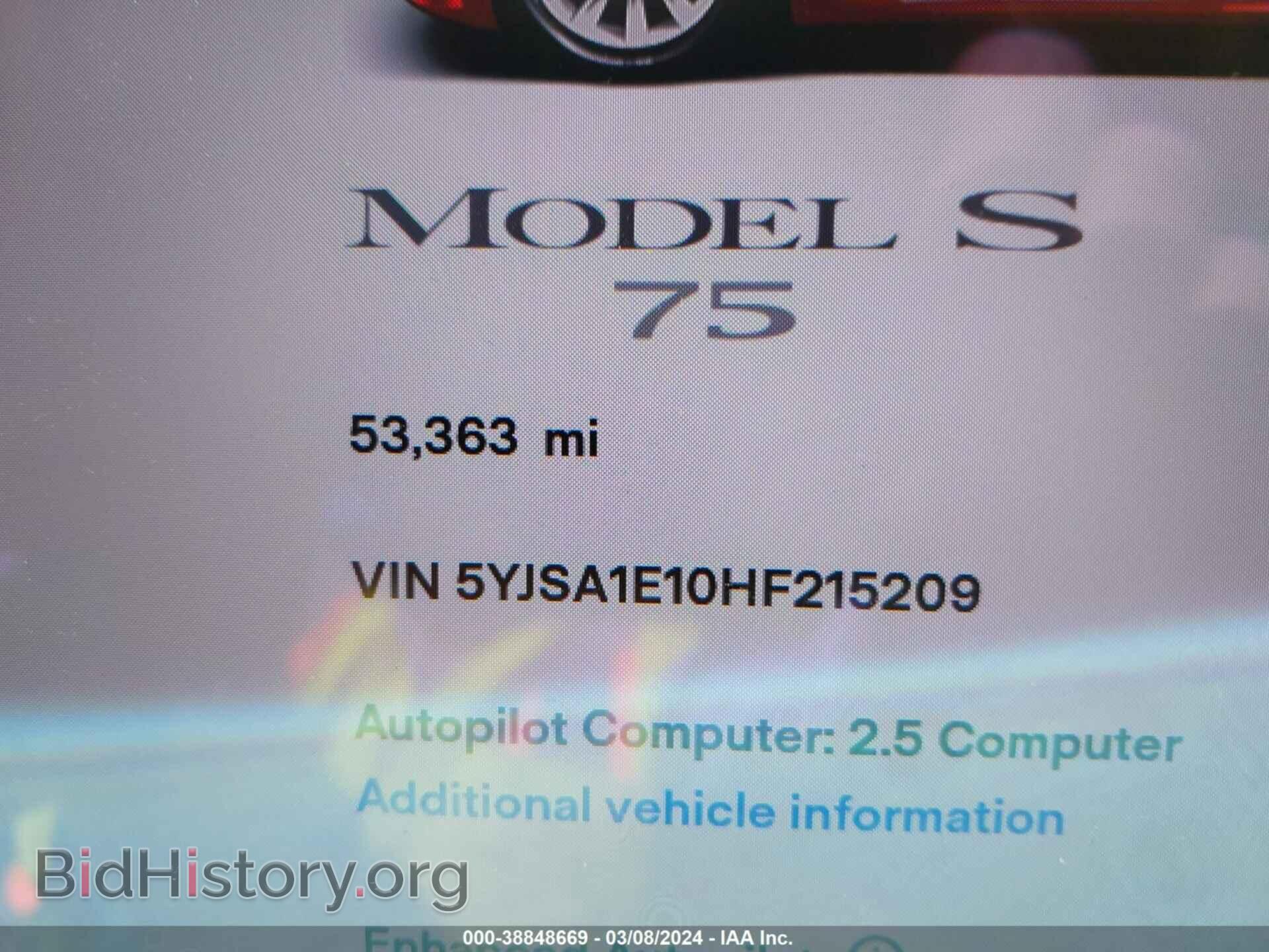 2017 TESLA MODEL S - VIN: 5YJSA1E10HF215209 - Фото 7