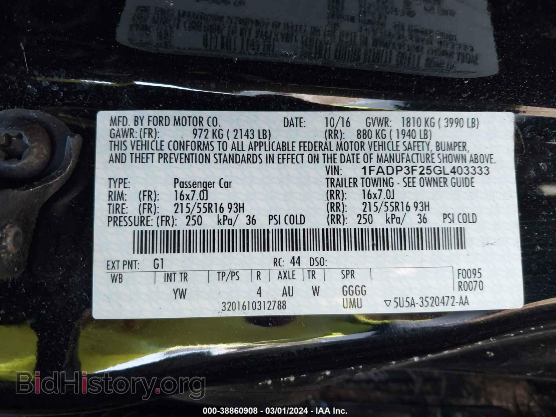 2016 FORD FOCUS - VIN: 1FADP3F25GL403333 - Photo 9