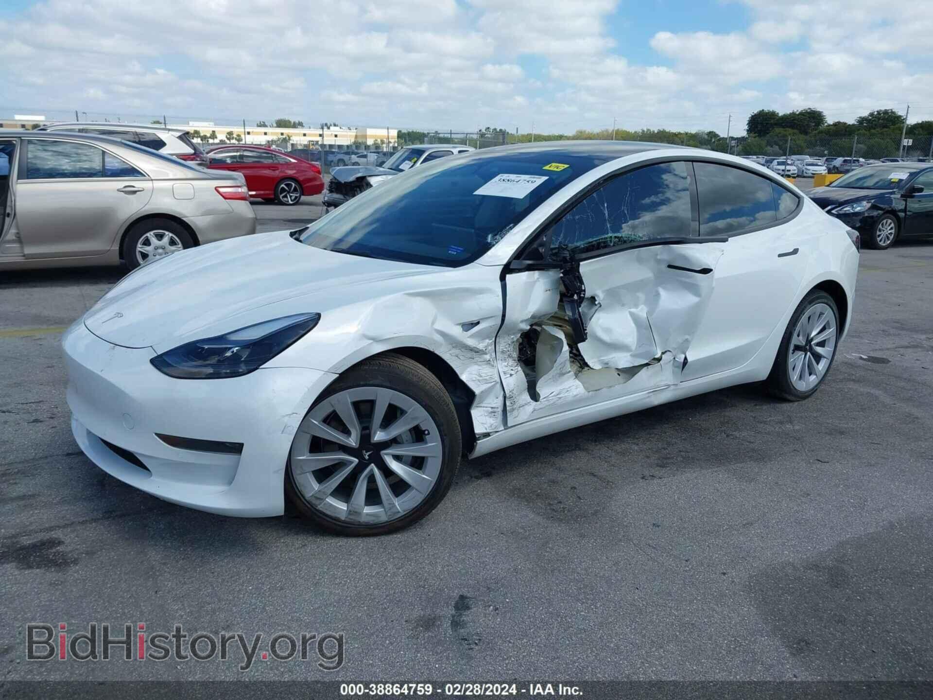 2022 TESLA MODEL 3 - VIN: 5YJ3E1EA6NF344754 - Фото 2