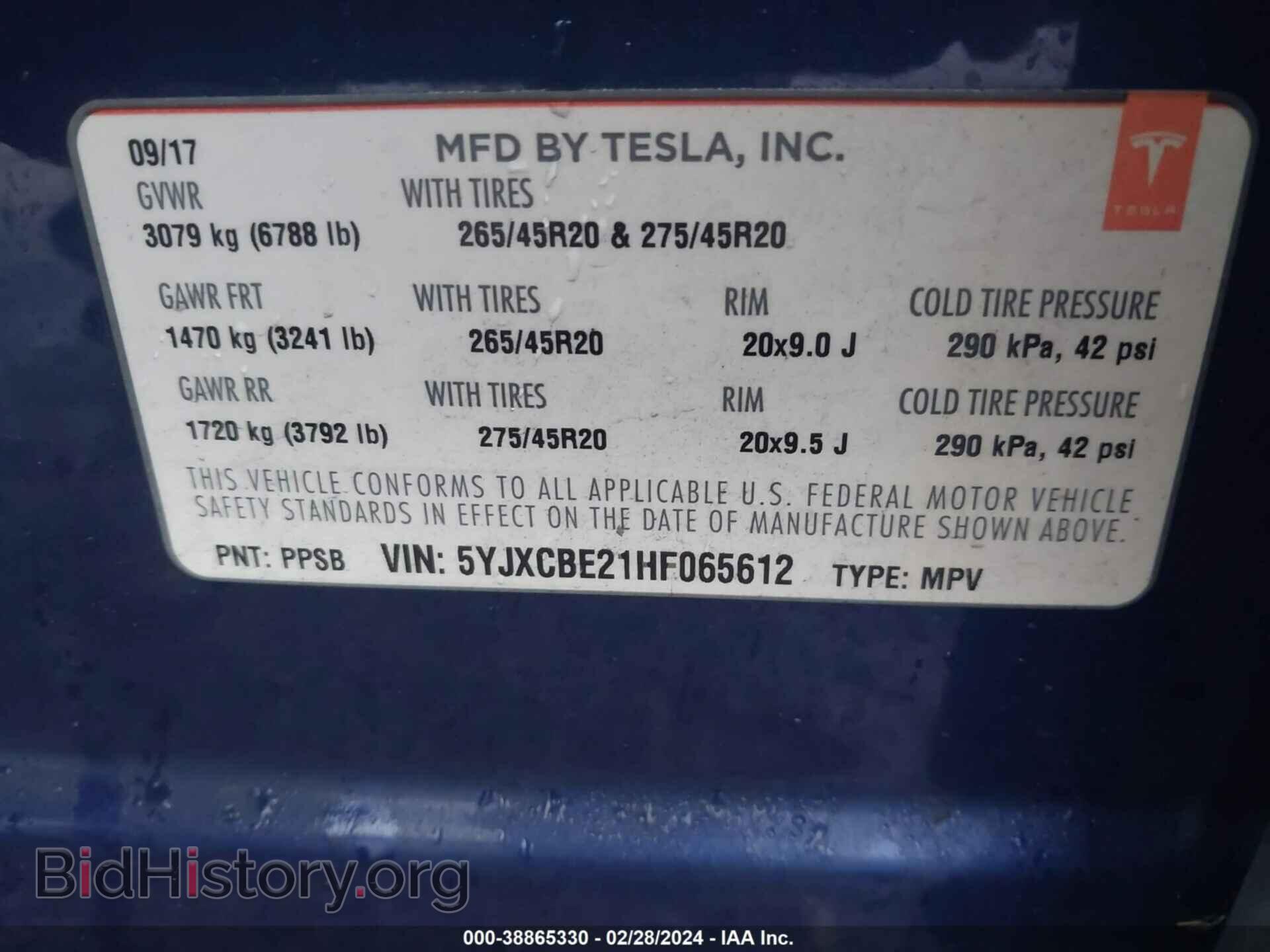 2017 TESLA MODEL X - VIN: 5YJXCBE21HF065612 - Photo 9