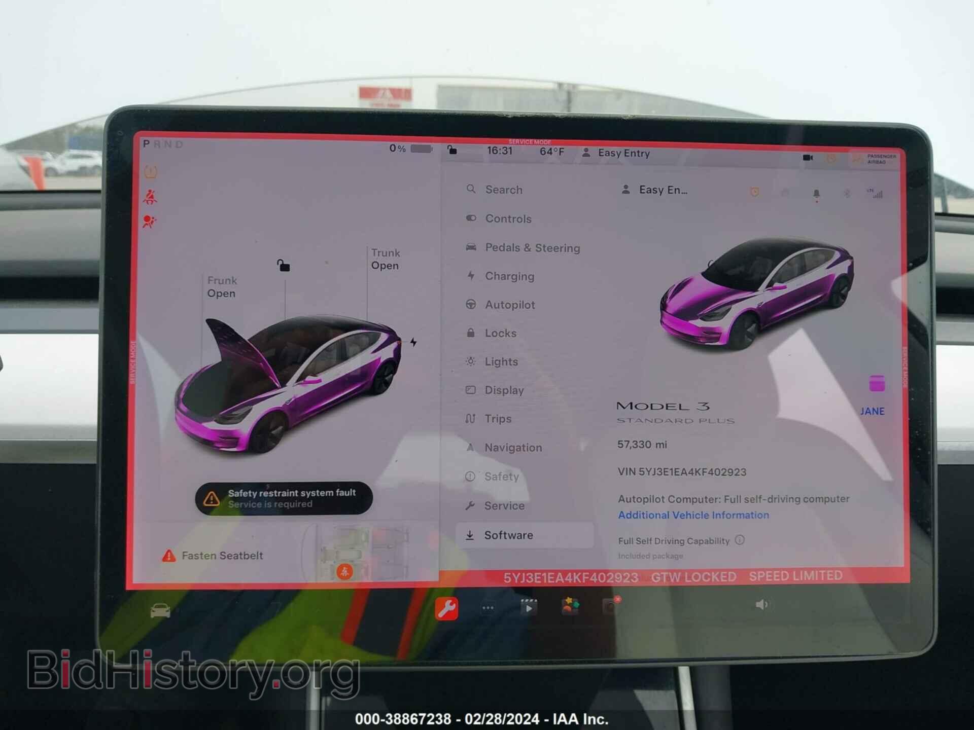 2019 TESLA MODEL 3 - VIN: 5YJ3E1EA4KF402923 - Фото 7