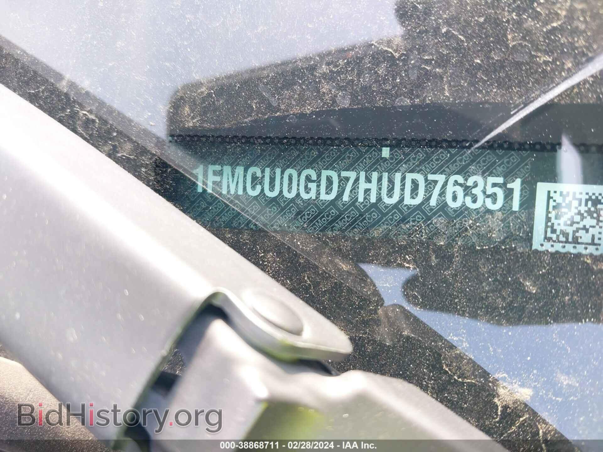 2017 FORD ESCAPE - VIN: 1FMCU0GD7HUD76351 - Фото 9