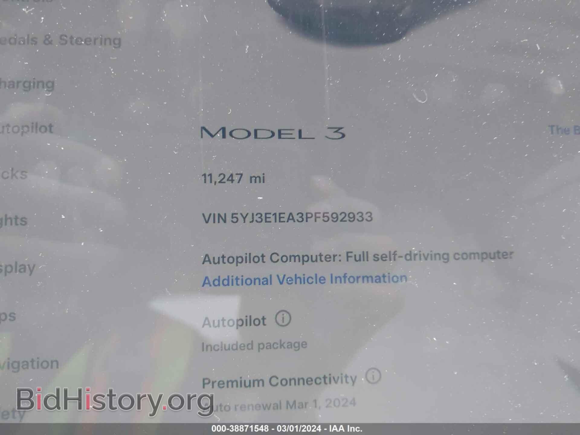 2023 TESLA MODEL 3 - VIN: 5YJ3E1EA3PF592933 - Photo 9