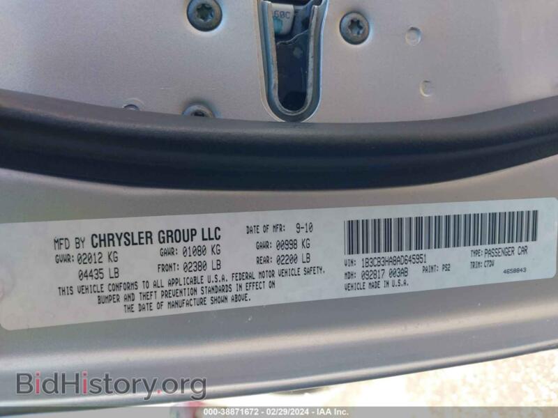 2010 Dodge CALIBER (VIN 1B3CB3HA8AD645951) — photo 9 of 11