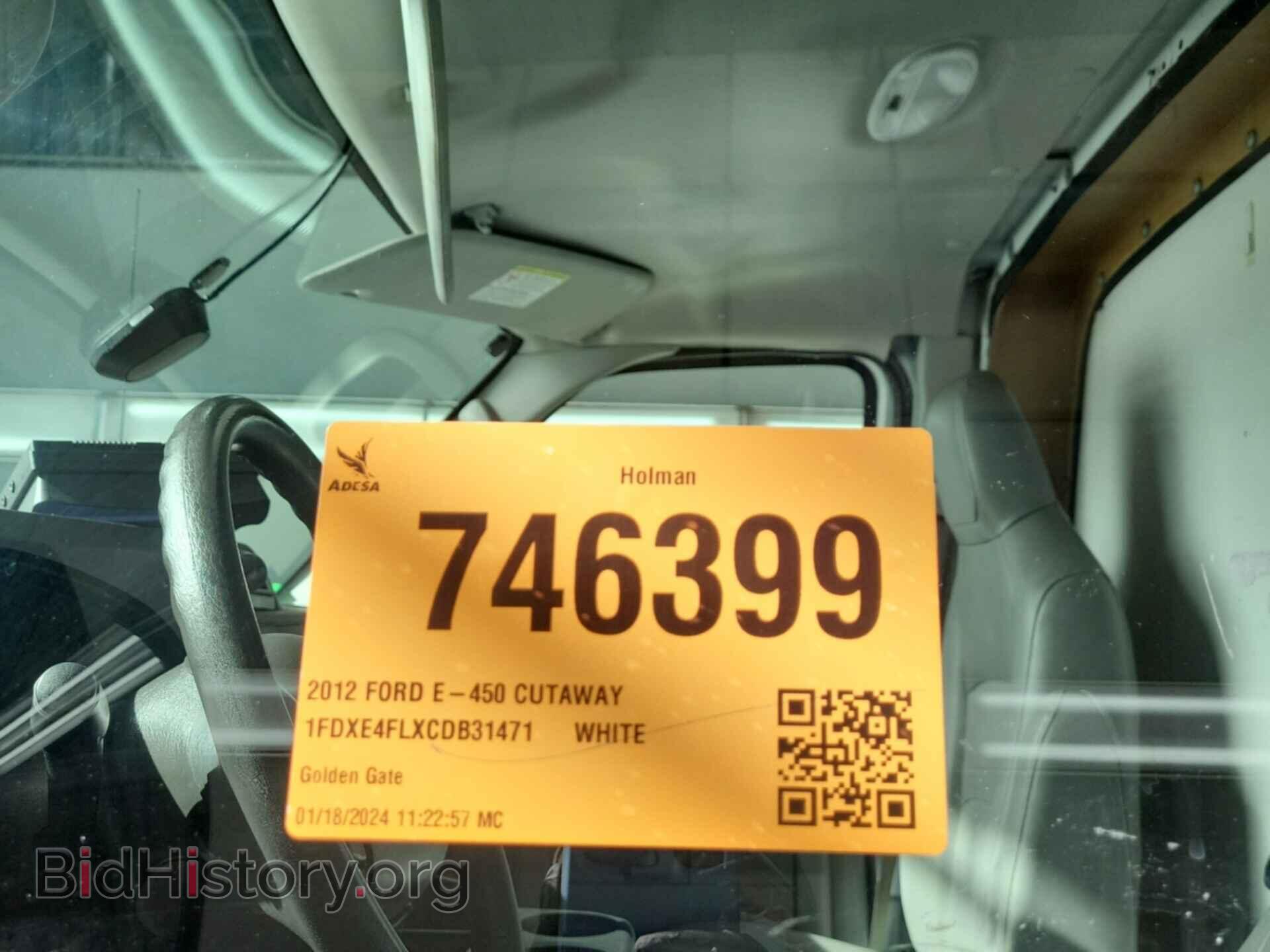 2012 FORD E-450 CUTAWAY - VIN: 1FDXE4FLXCDB31471 - Фото 2