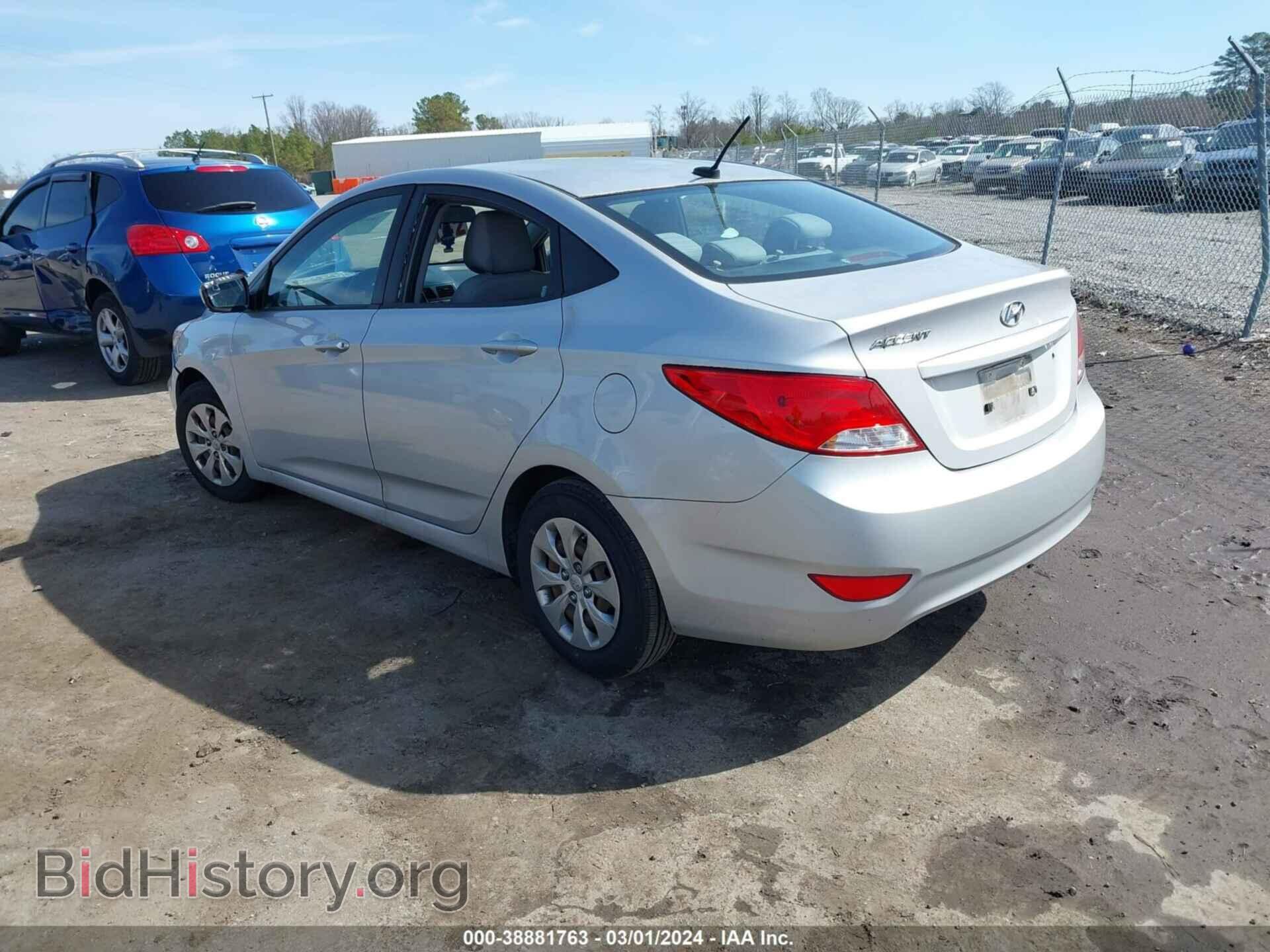 2016 HYUNDAI ACCENT - VIN: KMHCT4AEXGU139654 - Фото 3