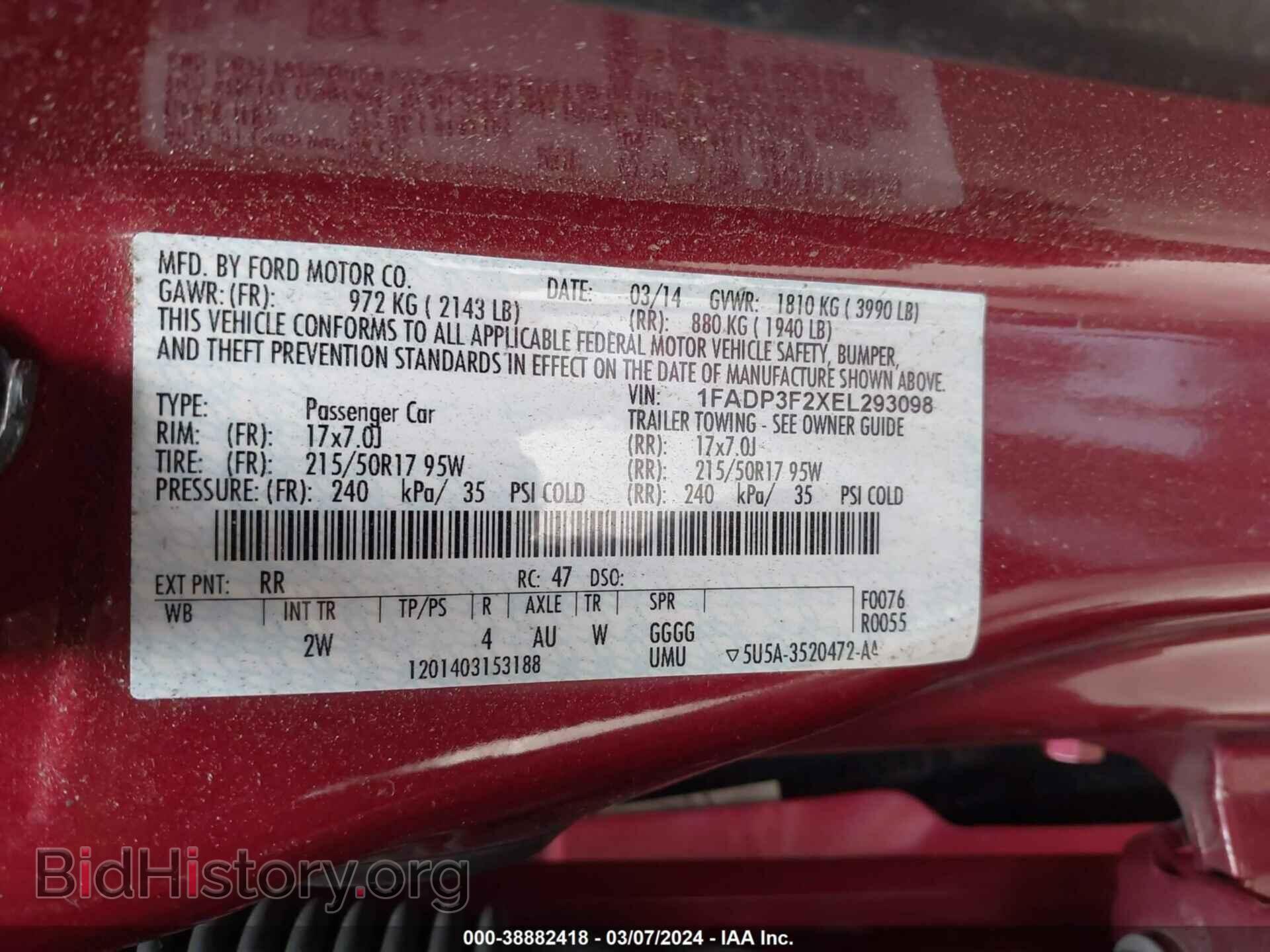 2014 FORD FOCUS - VIN: 1FADP3F2XEL293098 - Photo 9