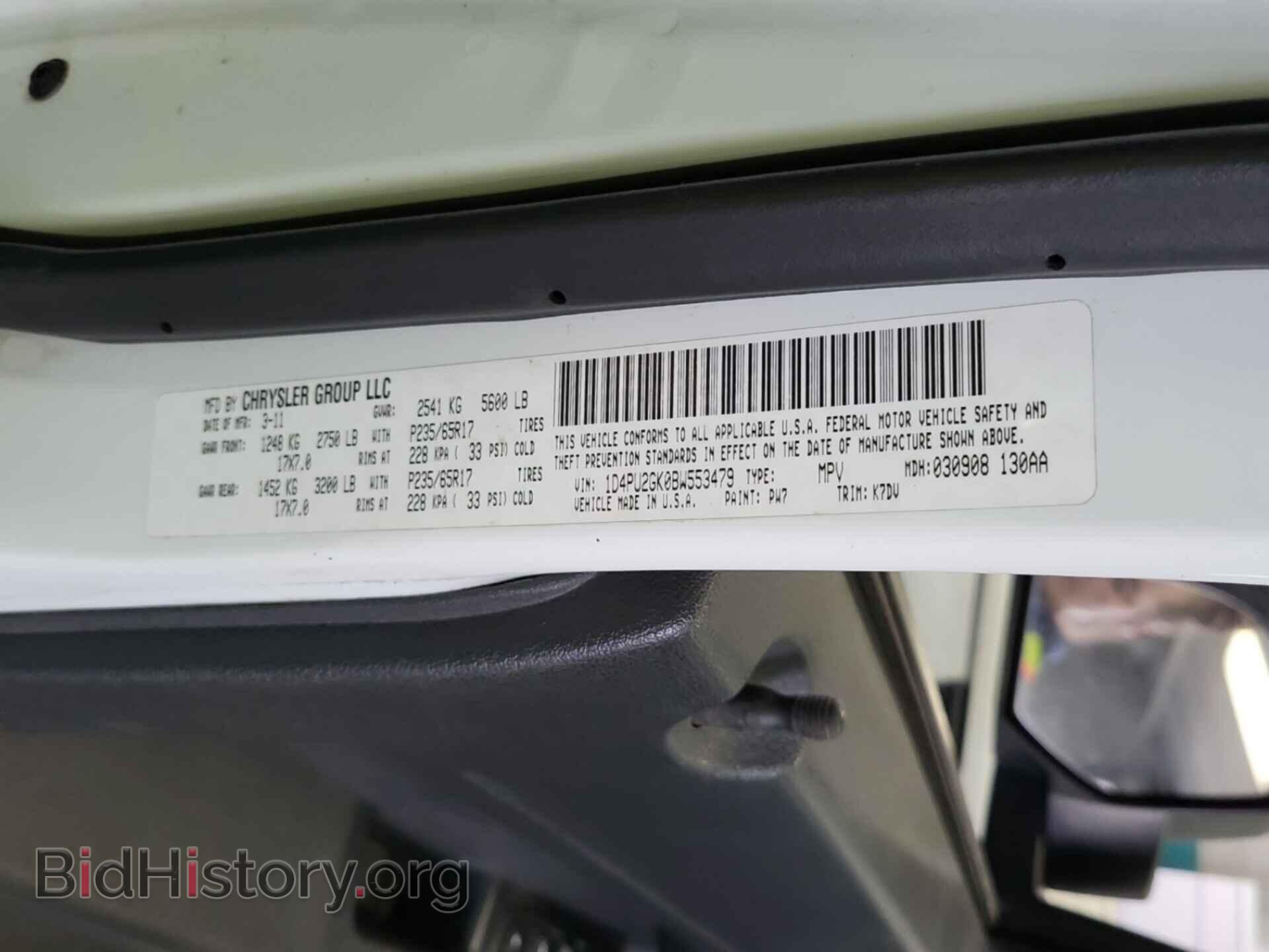 Photo 1D4PU2GK0BW553479 - DODGE NITRO 2011