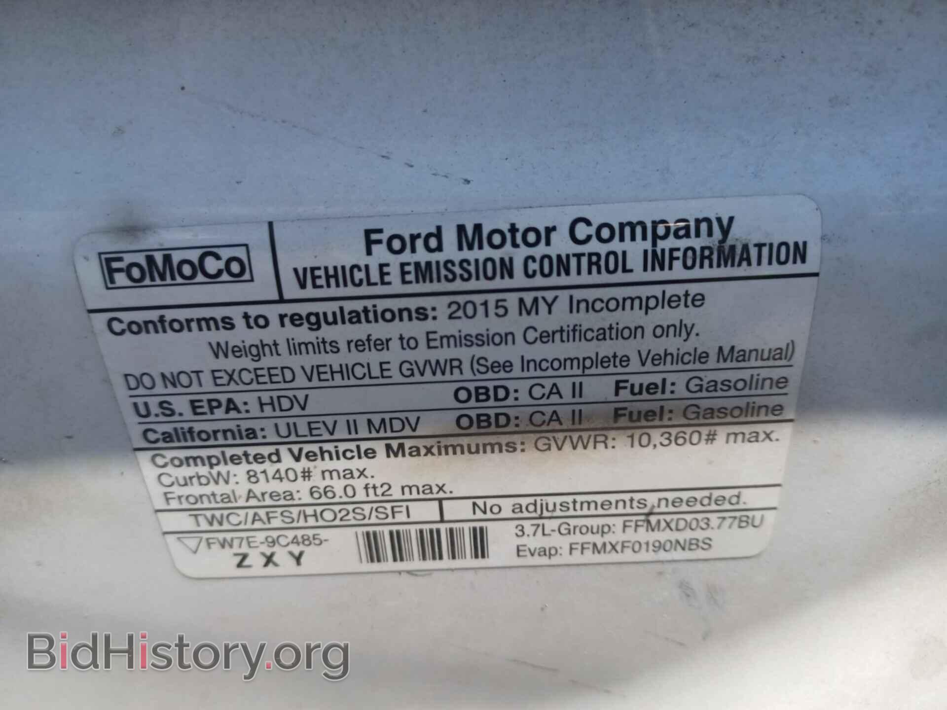 2015 FORD TRANSIT - VIN: 1FDWS9PM8FKA59727 - Фото 2