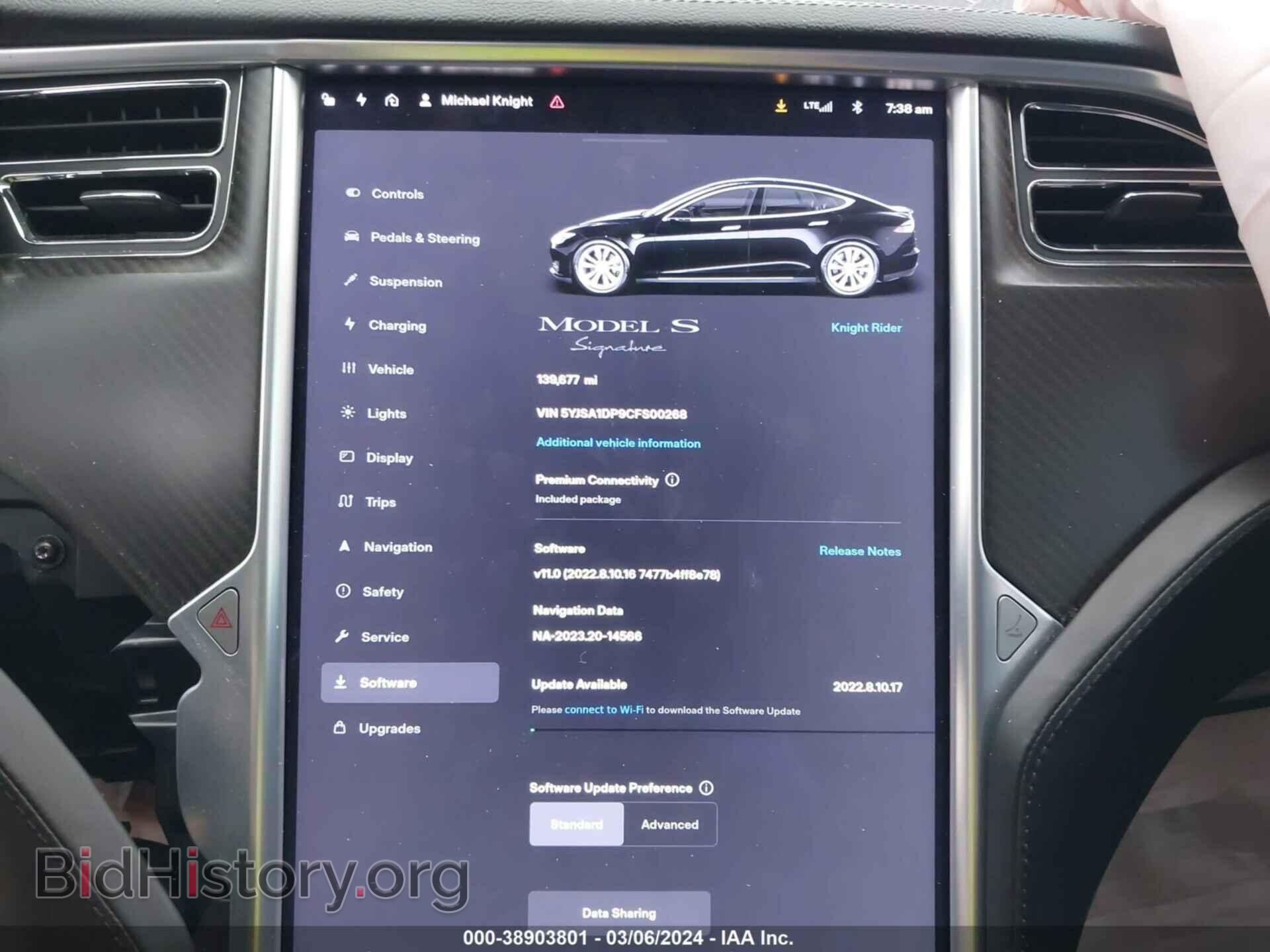 2012 TESLA MODEL S - VIN: 5YJSA1DP9CFS00268 - Фото 16