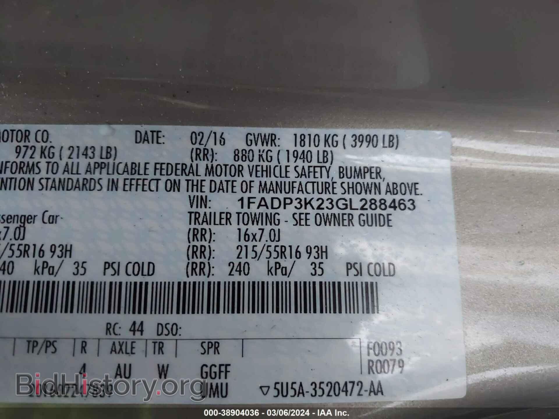 2016 FORD FOCUS - VIN: 1FADP3K23GL288463 - Photo 9
