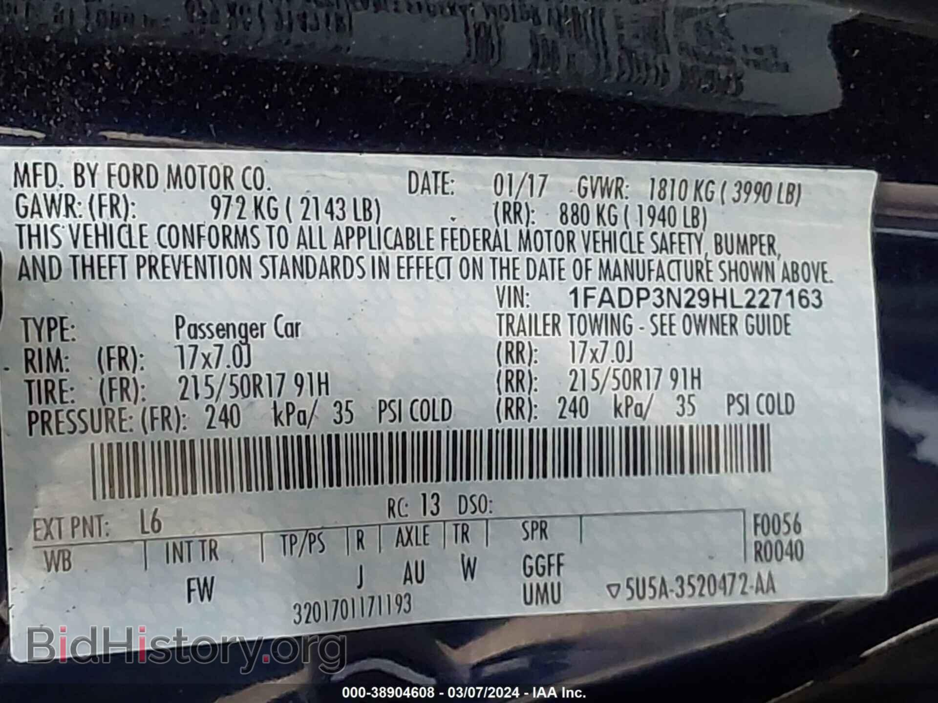 2017 FORD FOCUS - VIN: 1FADP3N29HL227163 - Photo 9