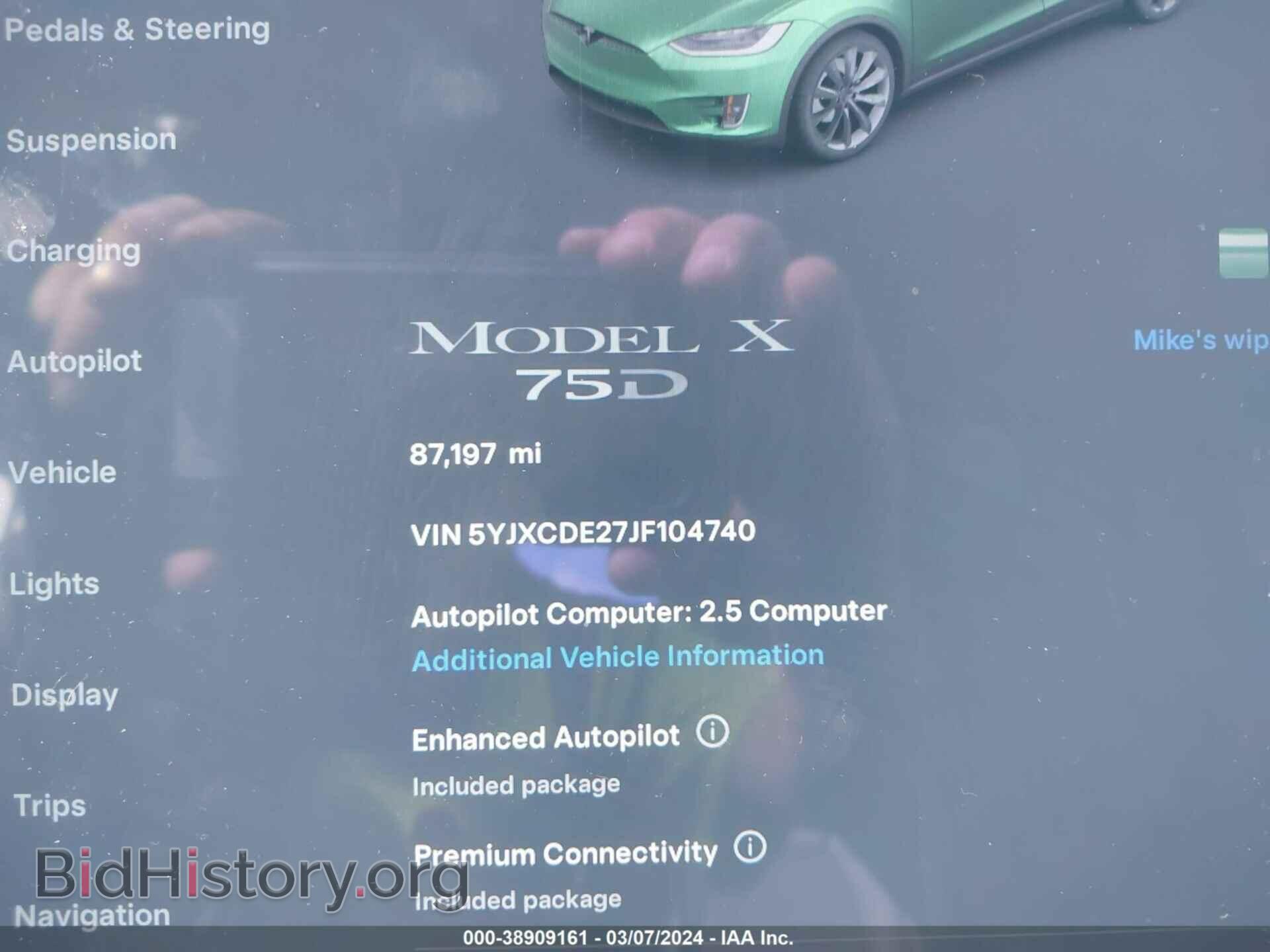 2018 TESLA MODEL X - VIN: 5YJXCDE27JF104740 - Photo 7
