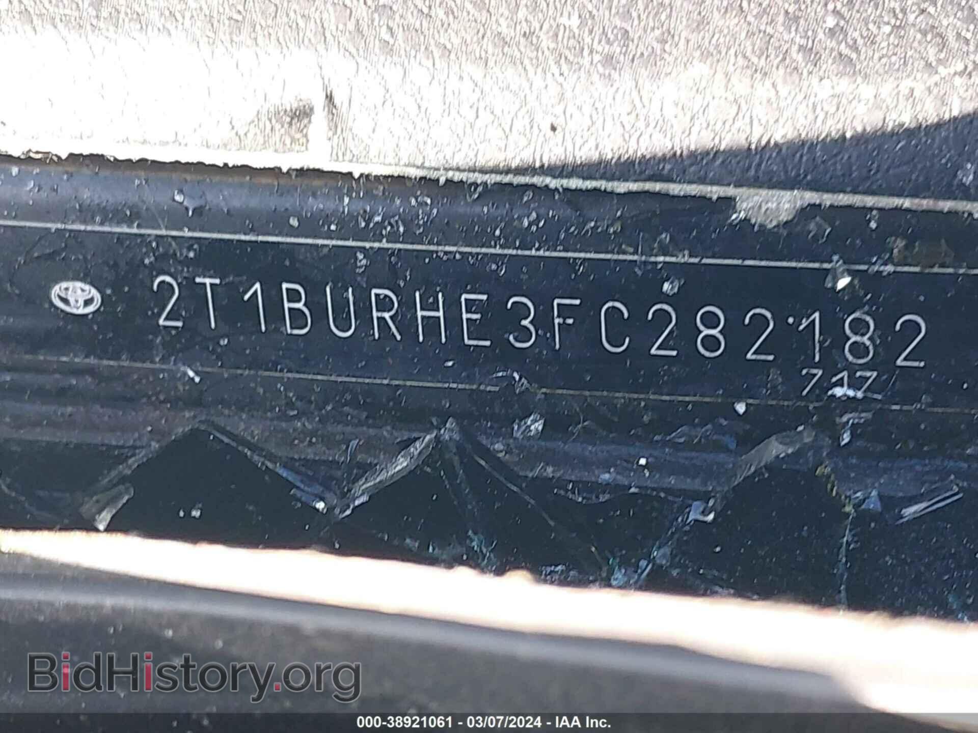2015 TOYOTA COROLLA - VIN: 2T1BURHE3FC282182 - Фото 9