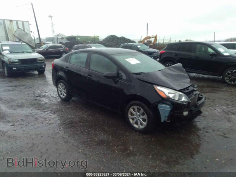 2014 Kia RIO LX (VIN KNADM4A38E6376324) — photo 1 of 13, IAAI, damage: front end