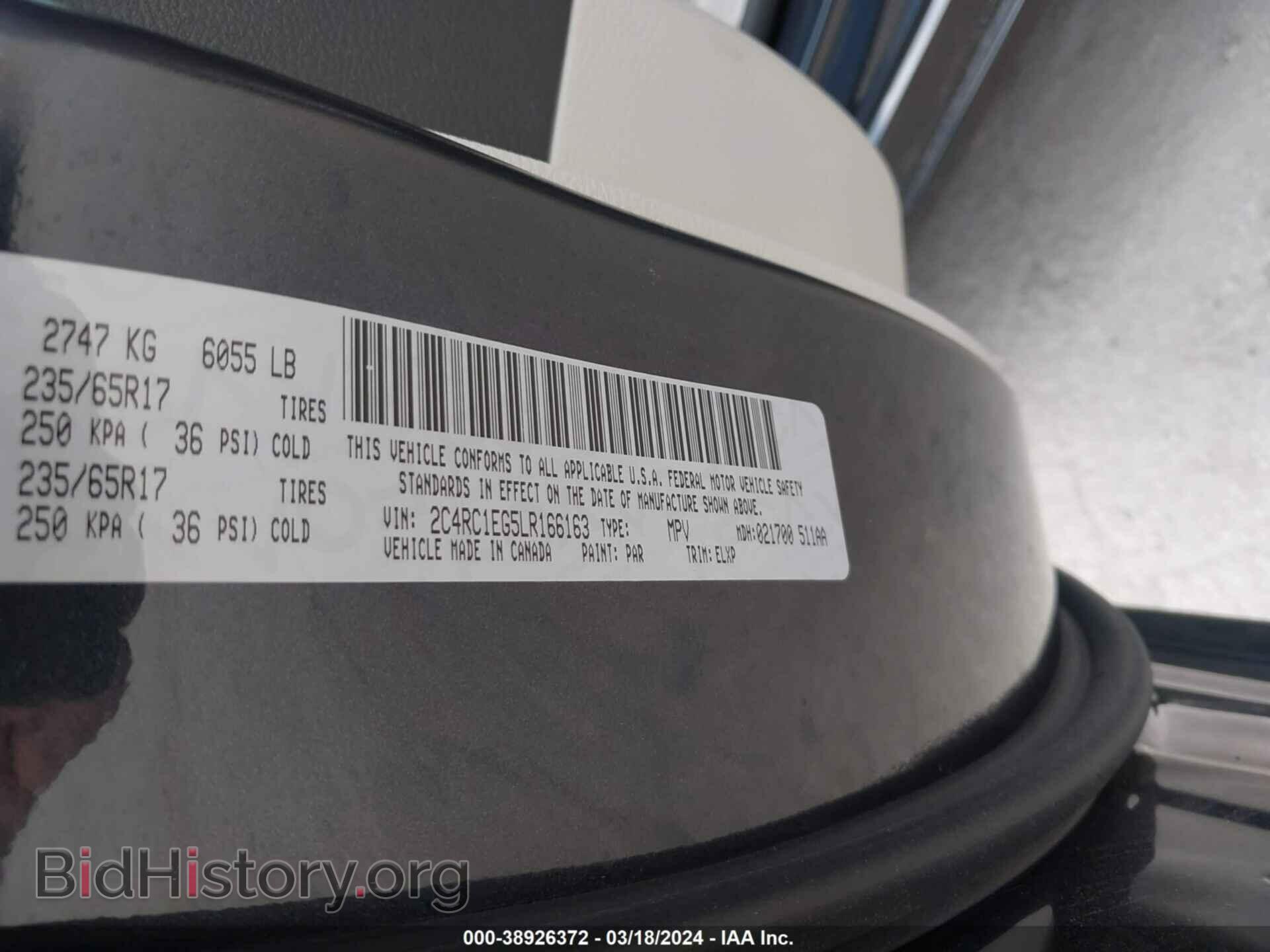 2020 CHRYSLER PACIFICA - VIN: 2C4RC1EG5LR166163 - Photo 9