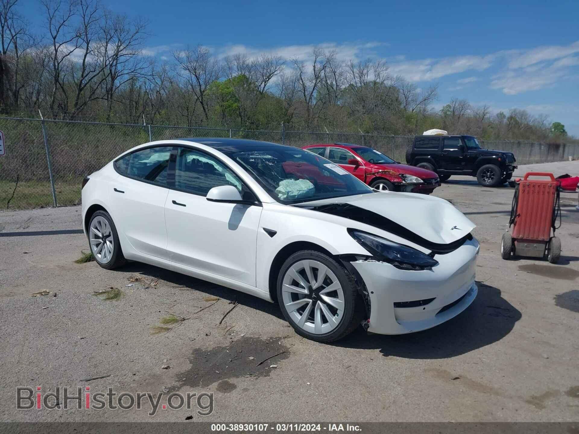 Photo 5YJ3E1EB6NF128153 - TESLA MODEL 3 2022