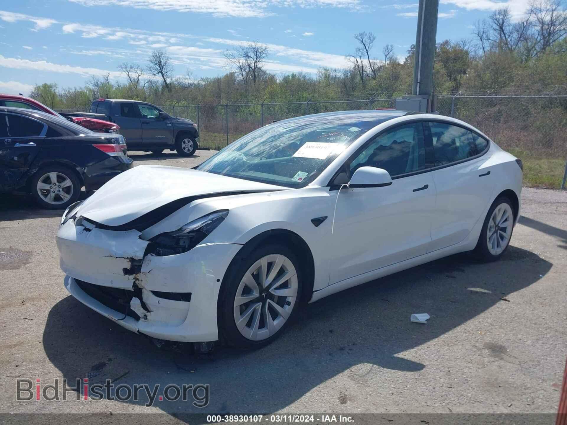 2022 TESLA MODEL 3 - VIN: 5YJ3E1EB6NF128153 - Фото 2