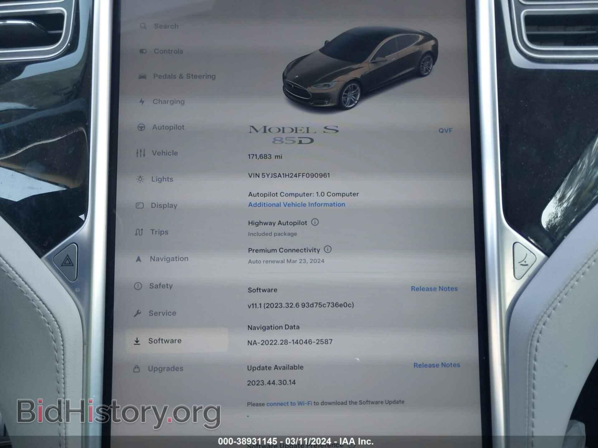 2015 TESLA MODEL S - VIN: 5YJSA1H24FF090961 - Фото 7