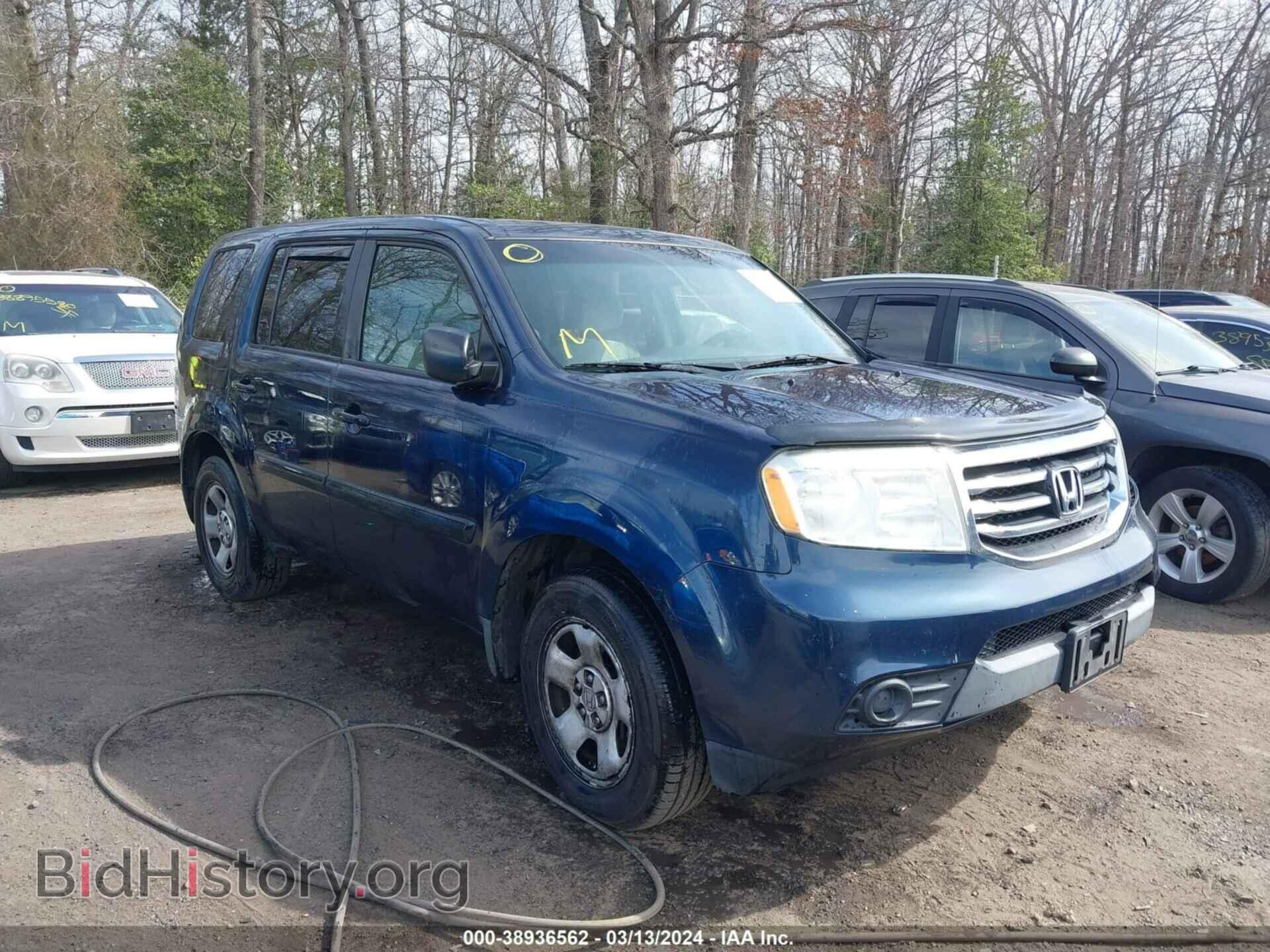 Photo 5FNYF4H25CB019034 - HONDA PILOT 2012