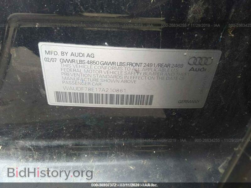 2007 Audi A4 (VIN WAUDF78E17A210861) — фото 9 из 10