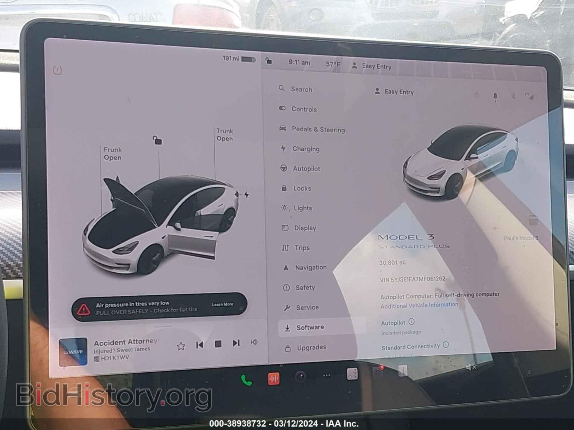 2021 TESLA MODEL 3 - VIN: 5YJ3E1EA7MF061262 - Photo 7